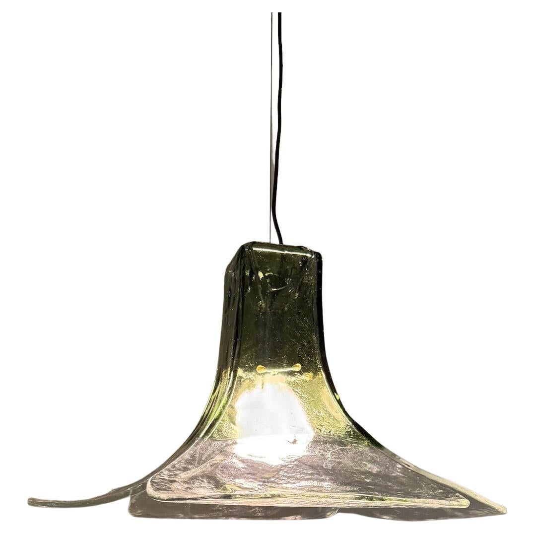 Lampada LS 185 a fiore in vetro di Murano, design Carlo Nason per AV Mazzega