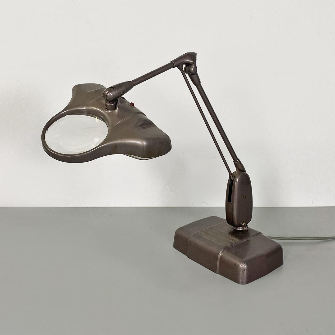 American M270 Lampe réglable avec loupe Dazor Floating Fixture USA 1950s en vente