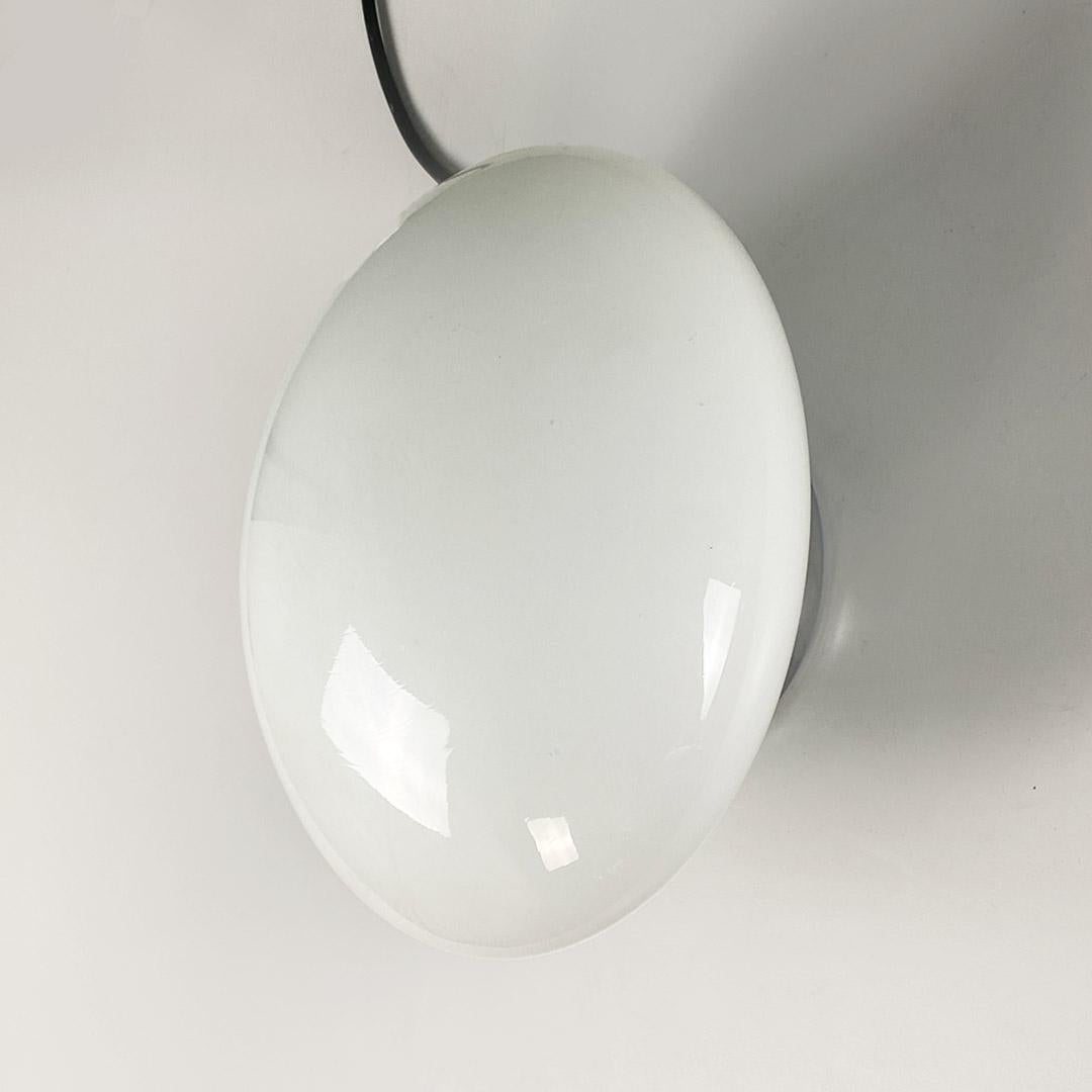 Lampada Magnolia in vetro e acciaio di Sergio Mazza per Quattrifolio, 1971 In condizioni buone a MIlano, IT