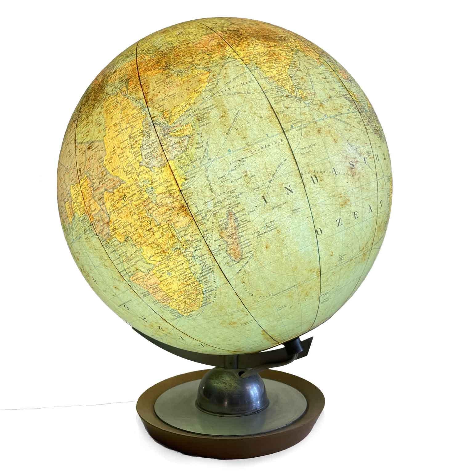 German Political World Map Lamp JRO Globus Munich Mid-20th Century 6