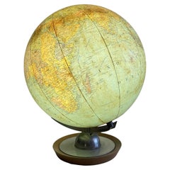 Lampada Mappamondo Politico Tedesco JRO Globus Monaco Metà XX Secolo