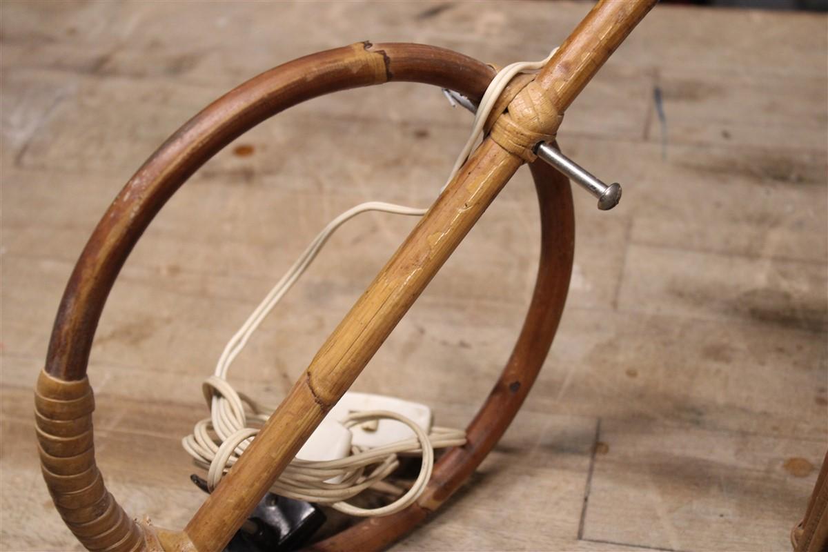 Aplique de pared de mediados de siglo  Italiano  Bambú Trenzado a Mano Años 50 Estilo Franco Albini en venta 10