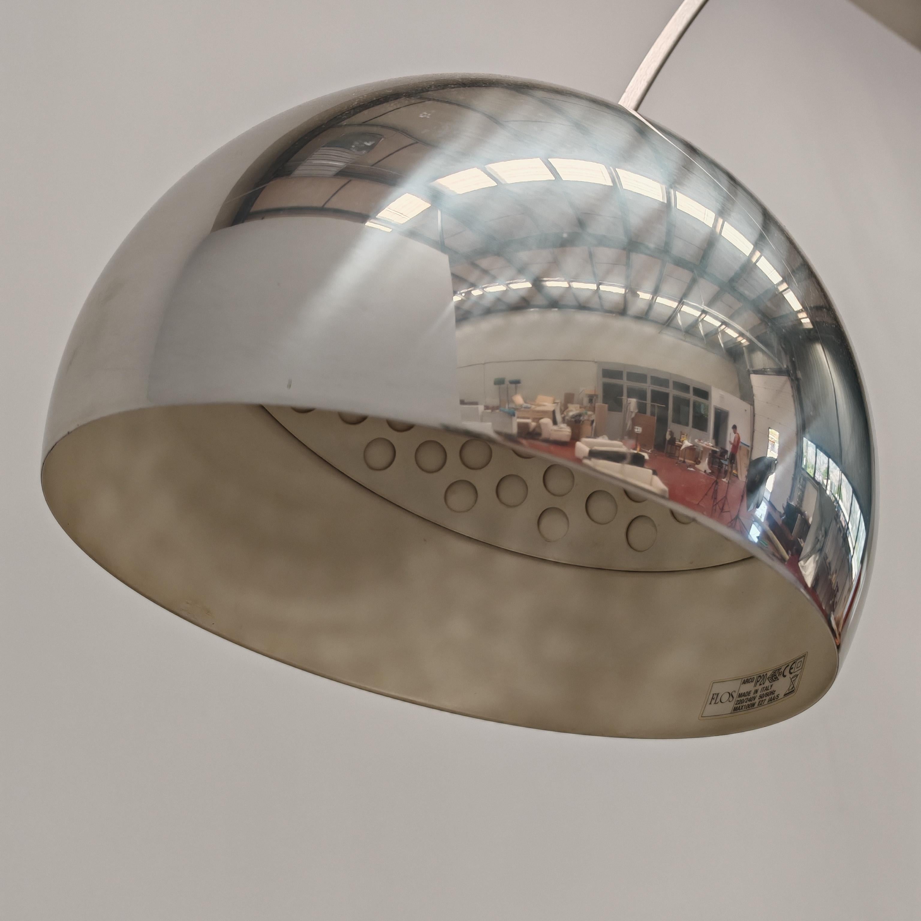 20th Century Lampe modèle Arco, A&PG Castiglioni pour Flos 1962 en vente