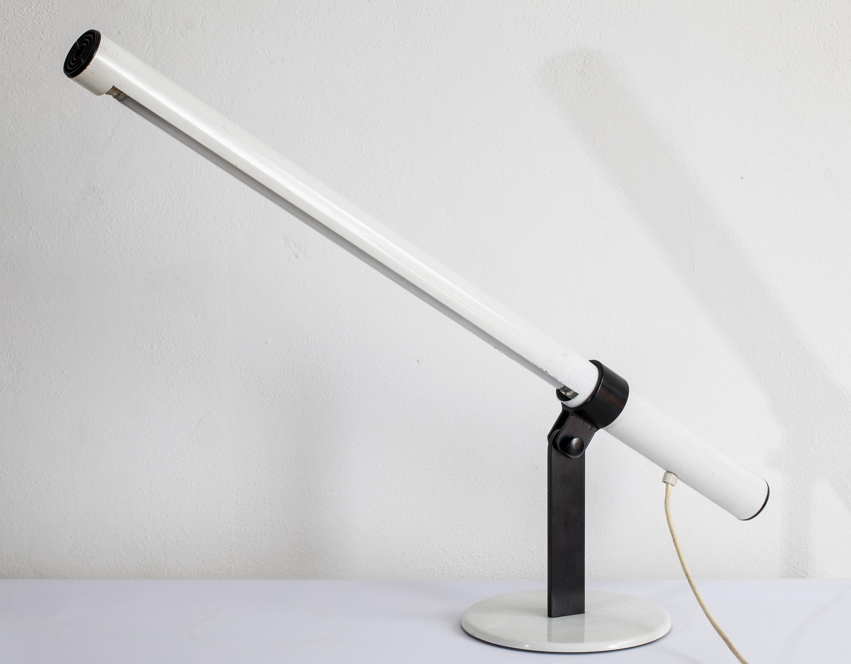 Mid-Century Modern Neon table lamp, Italian manufacture, 1970s. For Sale