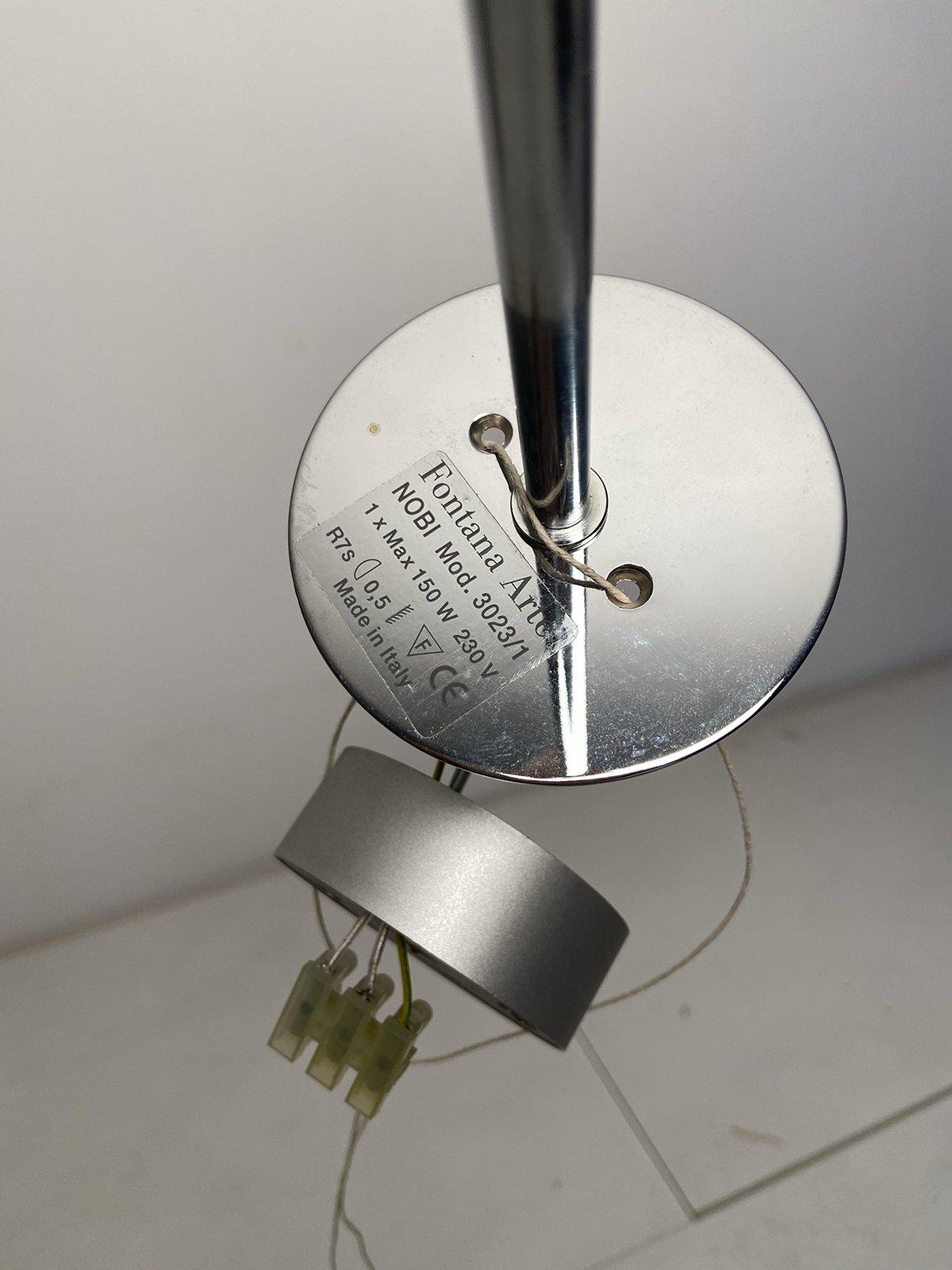 Lampada Nobi Mod. 3023/1 di Metis Lightning e prodotto da Fontana Arte, 1992 in vendita 4