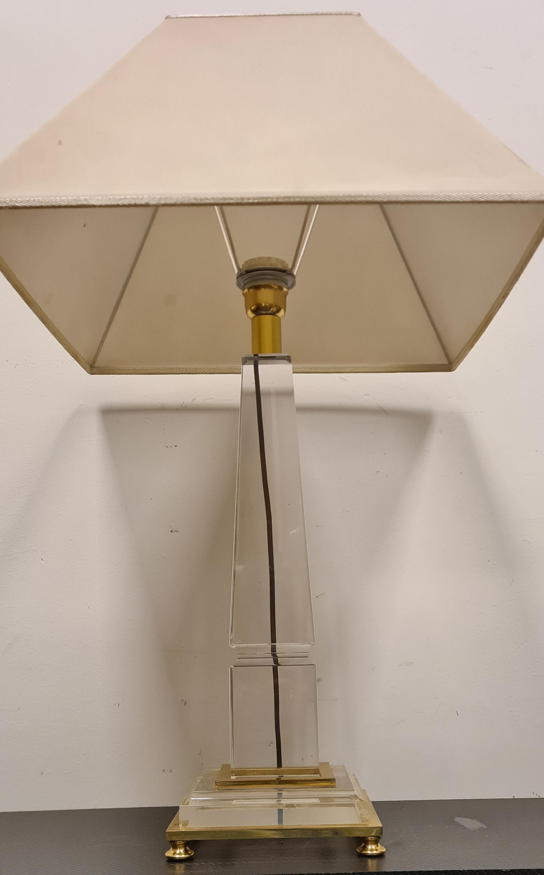 Lampe obélisque de Sandro Petti style Hollywood Regency en vente 4