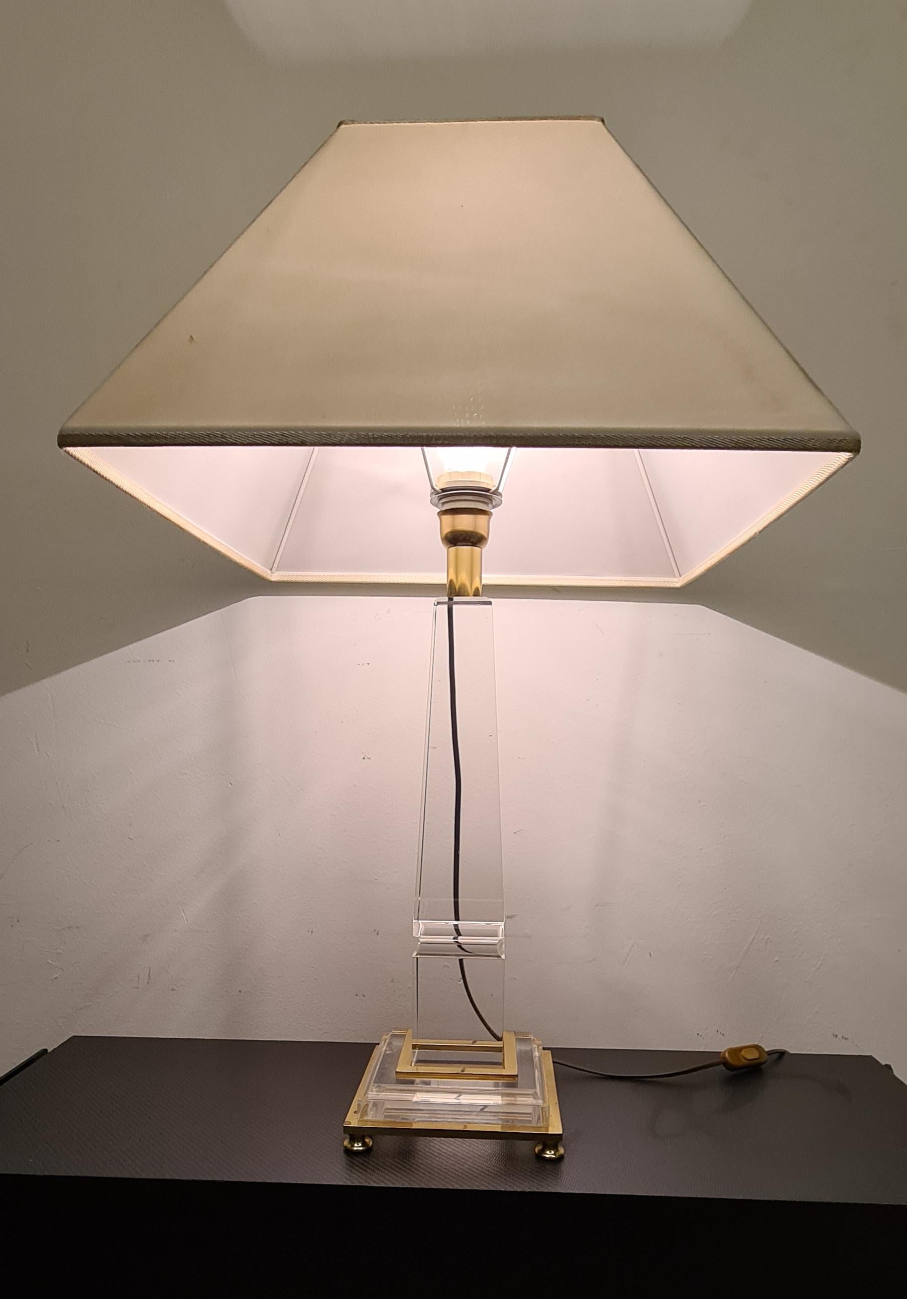 Obelisk Lamp by Sandro Petti Hollywood Regency Style For Sale 11