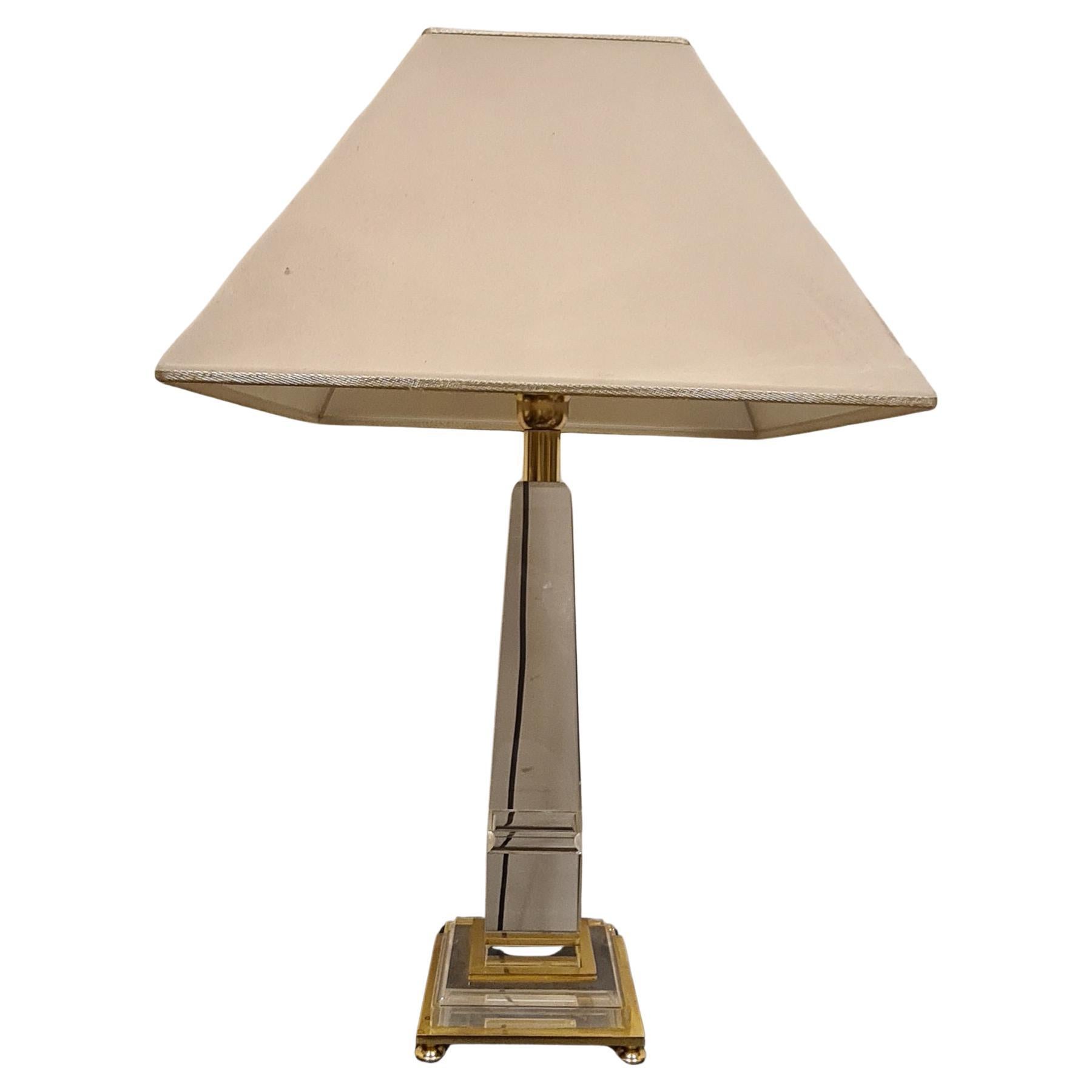 Obelisk Lamp by Sandro Petti Hollywood Regency Style