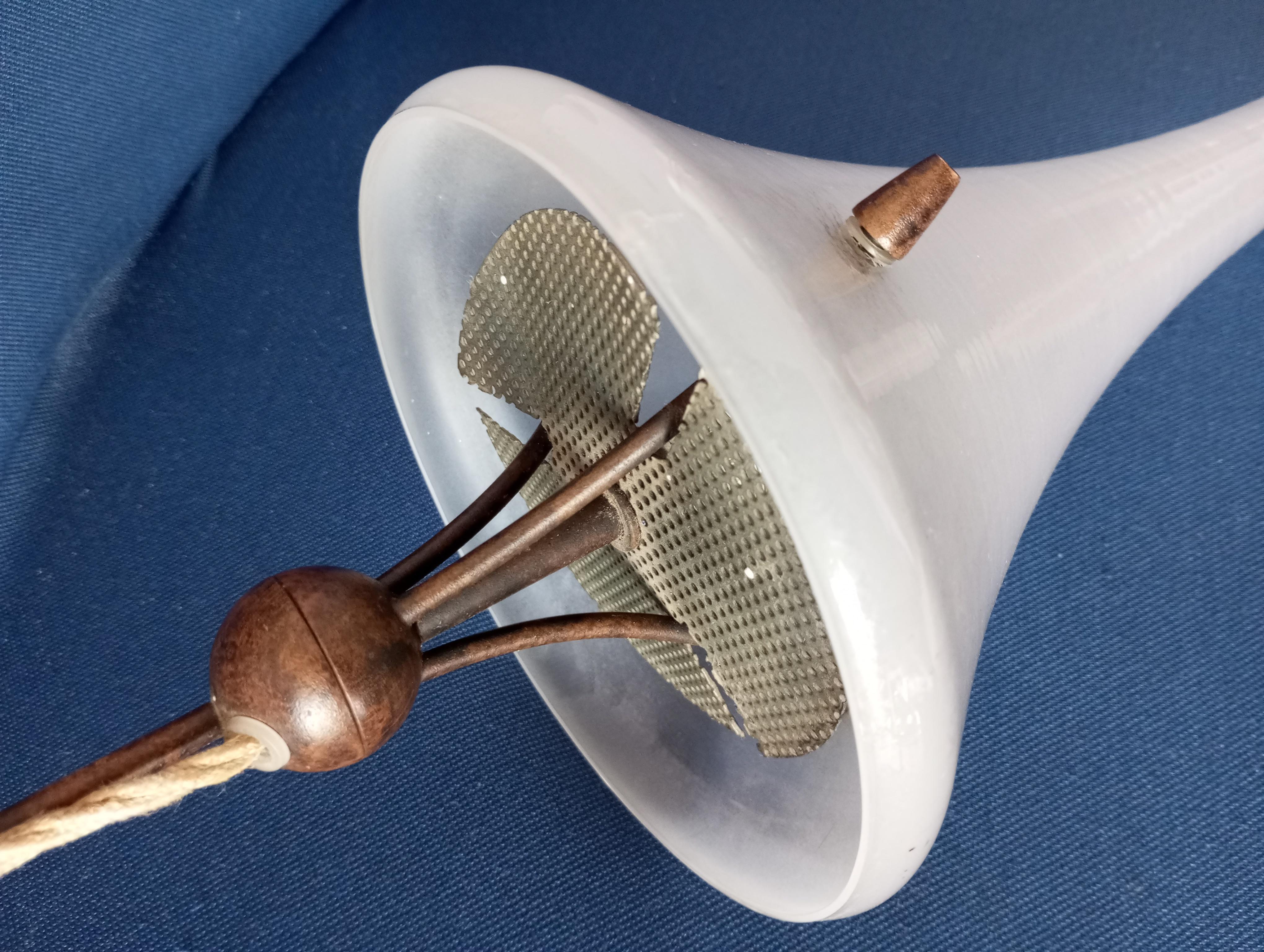 Lampe suspendue vintage en verre de Murano, Italie (1960s) en vente 4