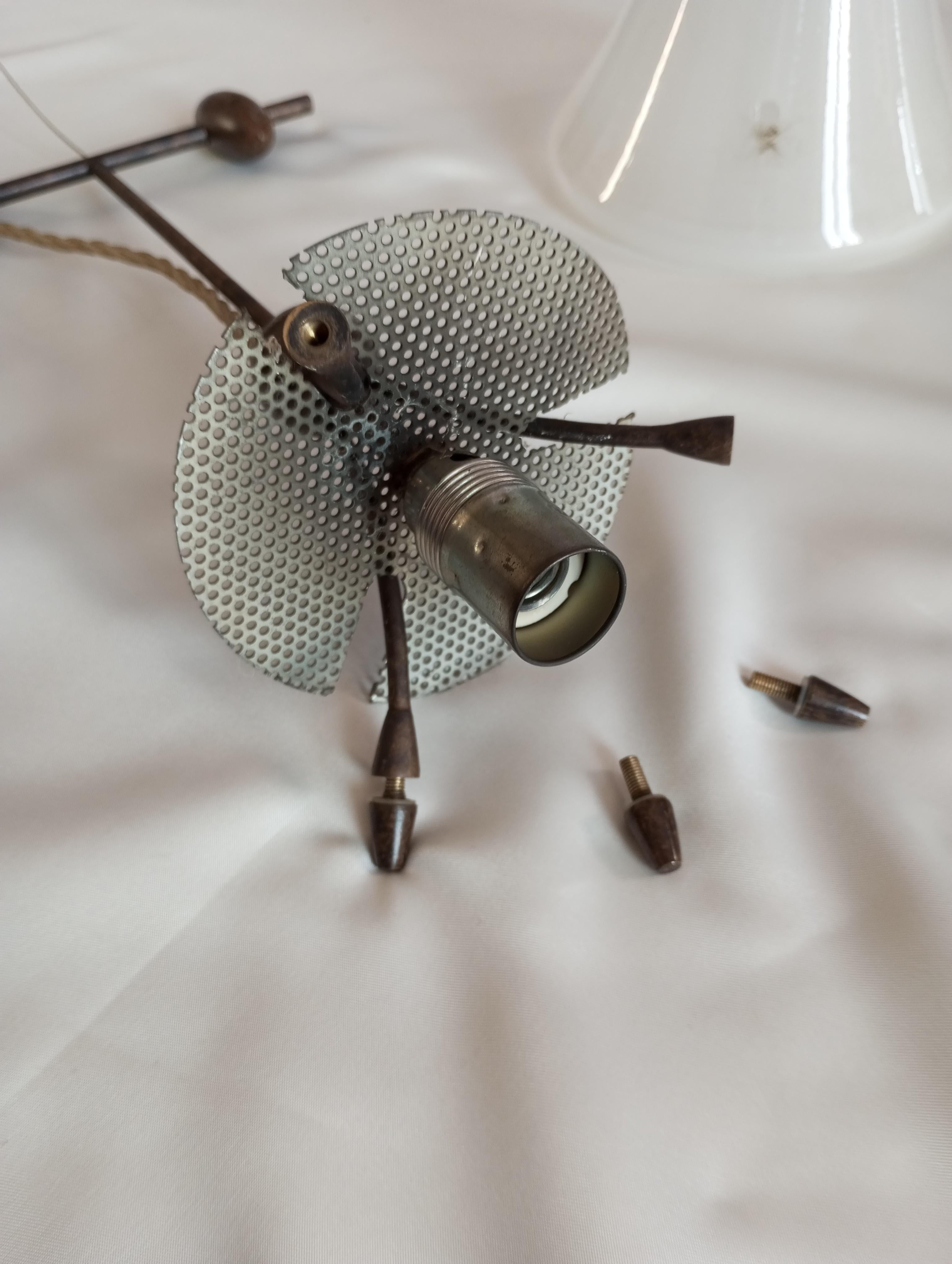 Lampe suspendue vintage en verre de Murano, Italie (1960s) en vente 6