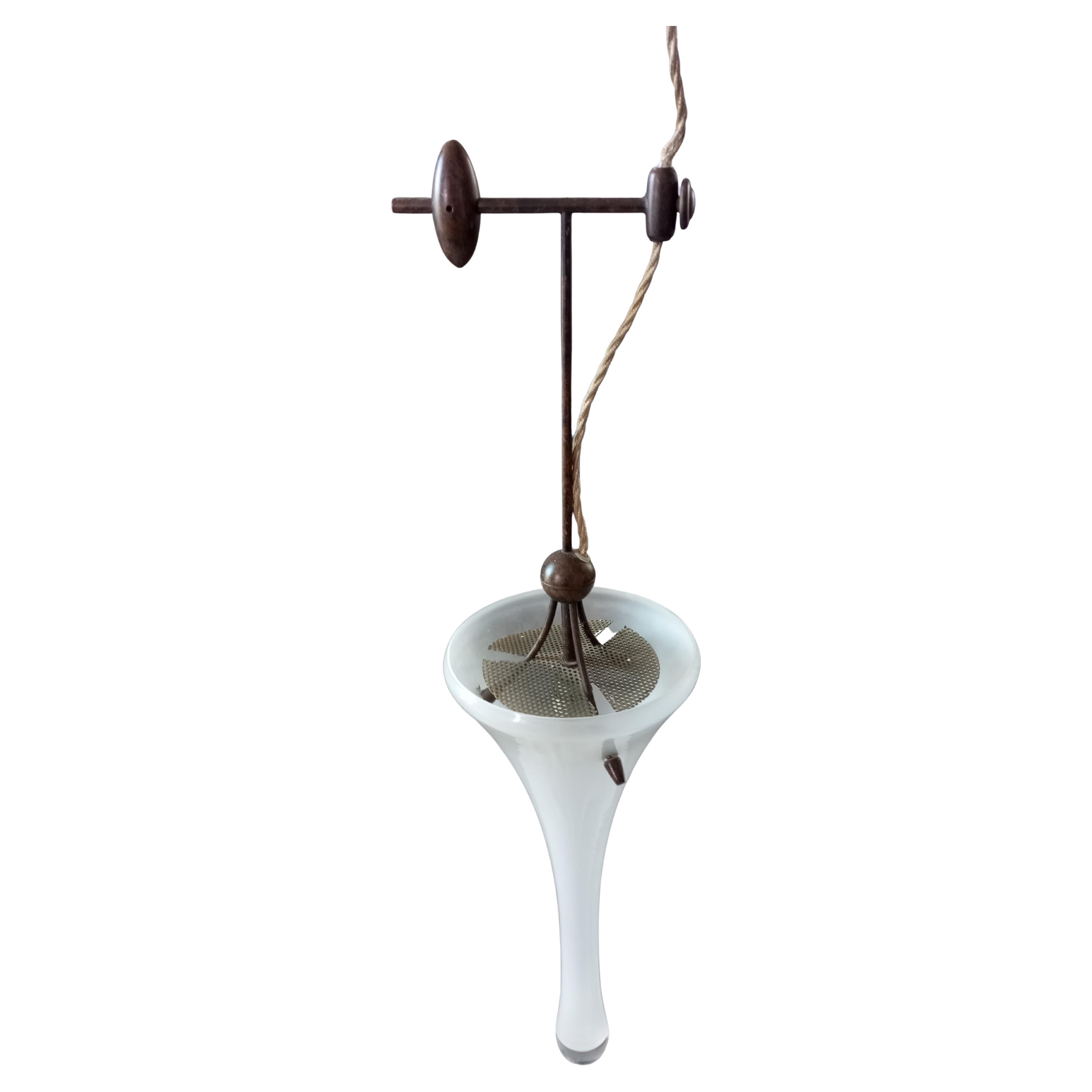 Lampe suspendue vintage en verre de Murano, Italie (1960s) en vente
