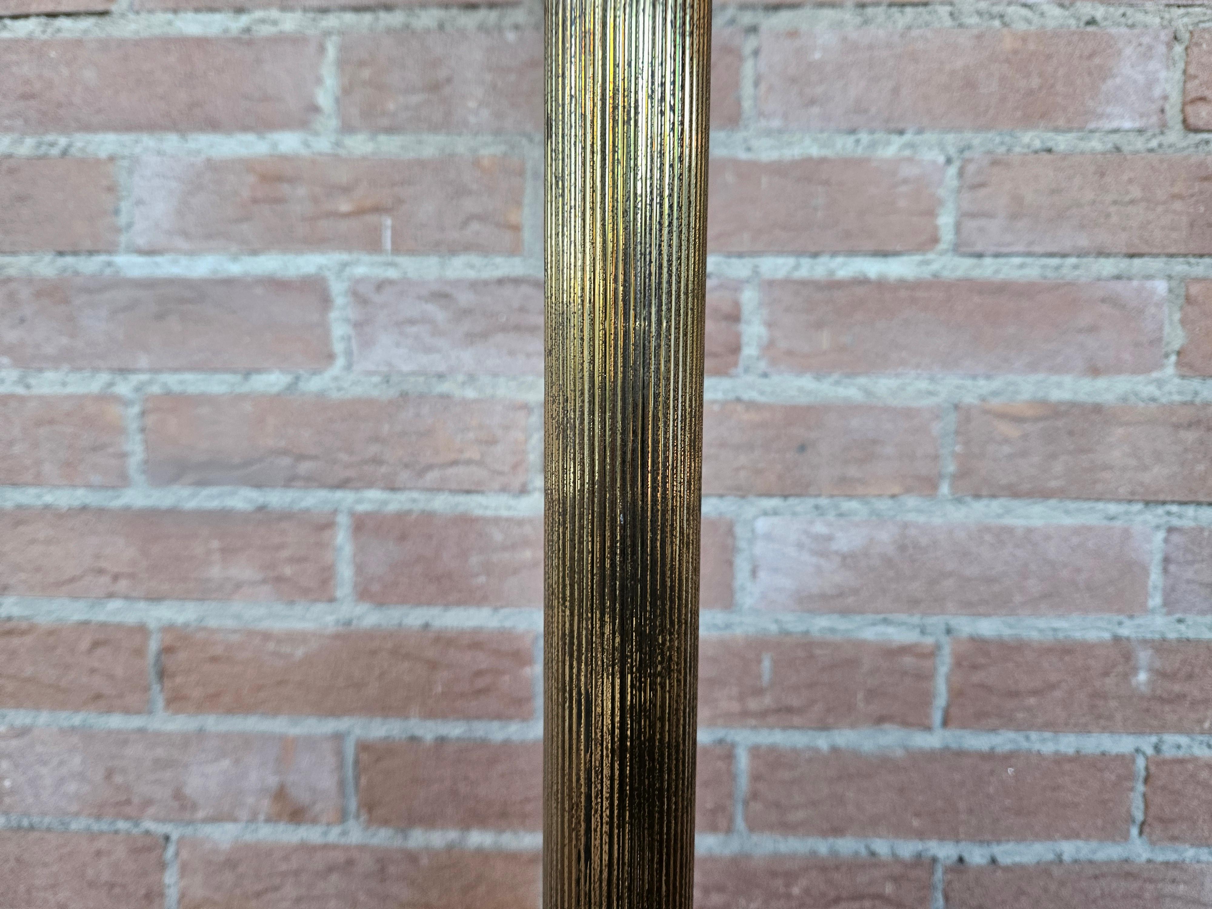 Floor lamp floor lamp made of glass, brass and marble 1980s For Sale 5