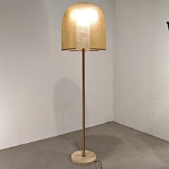 Floor lamp floor lamp brass and resin  S Gregorietti Lamperti italy 1970s