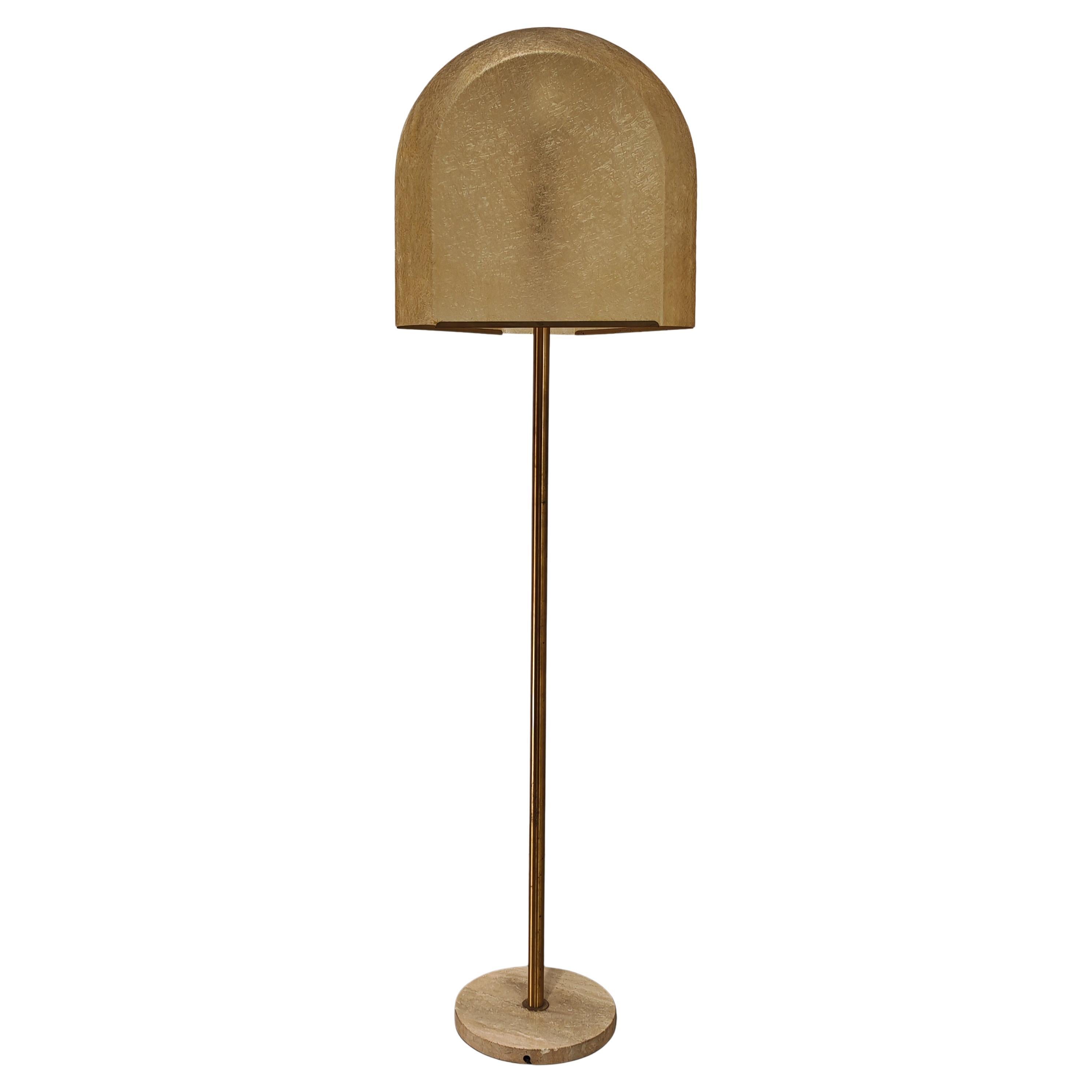 Floor lamp floor lamp brass and resin  S Gregorietti Lamperti italy 1970s