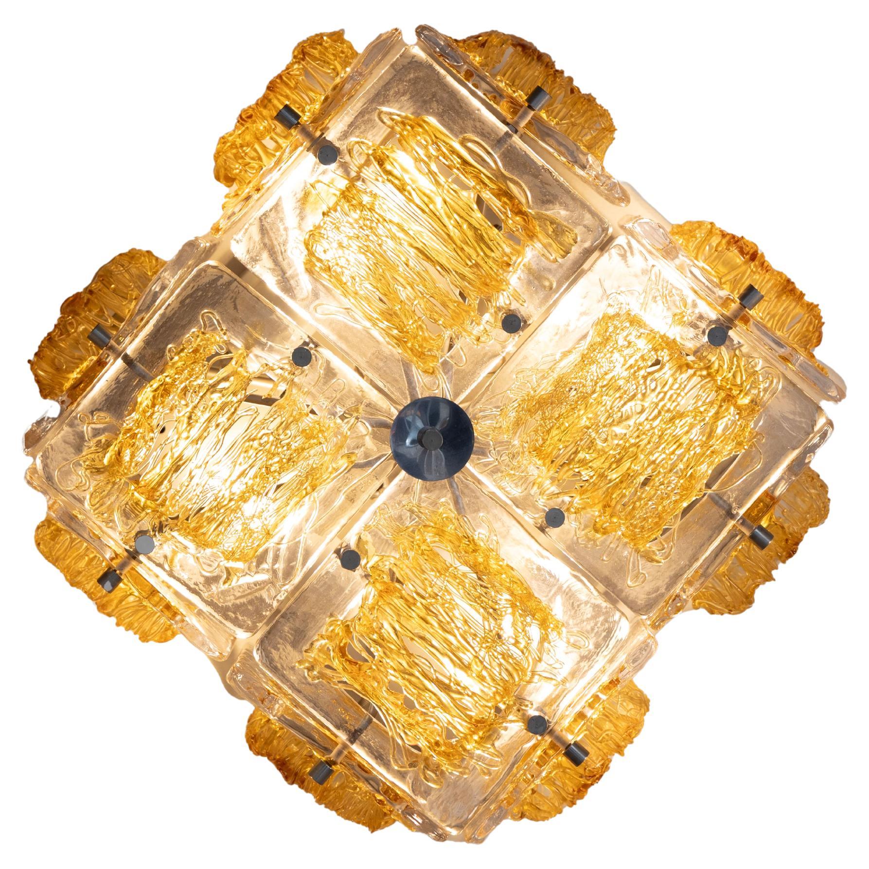 Ceiling lamp, murano art glass, Toni Zuccheri
