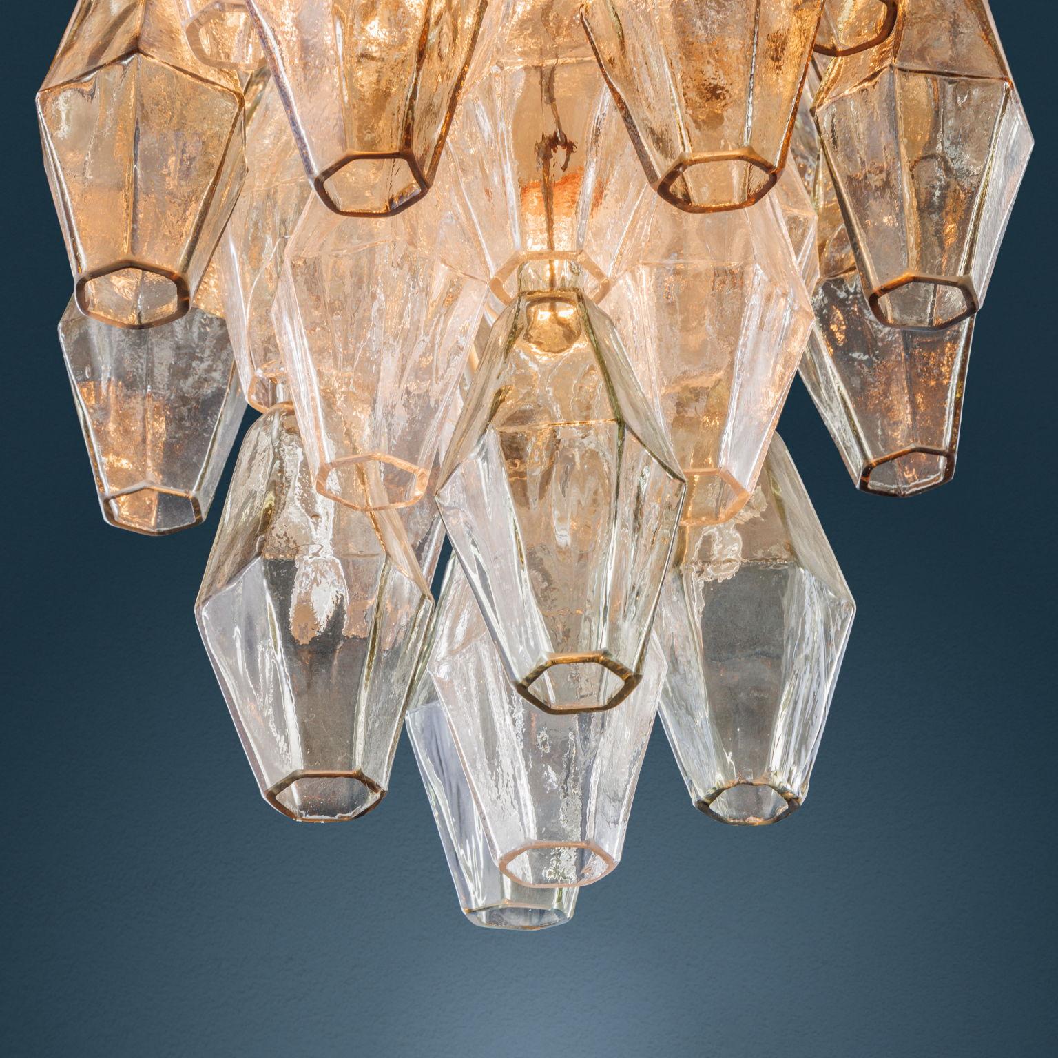 Italian Carlo Scarpa for Venini 'Poliedri' lamp in murano glass For Sale