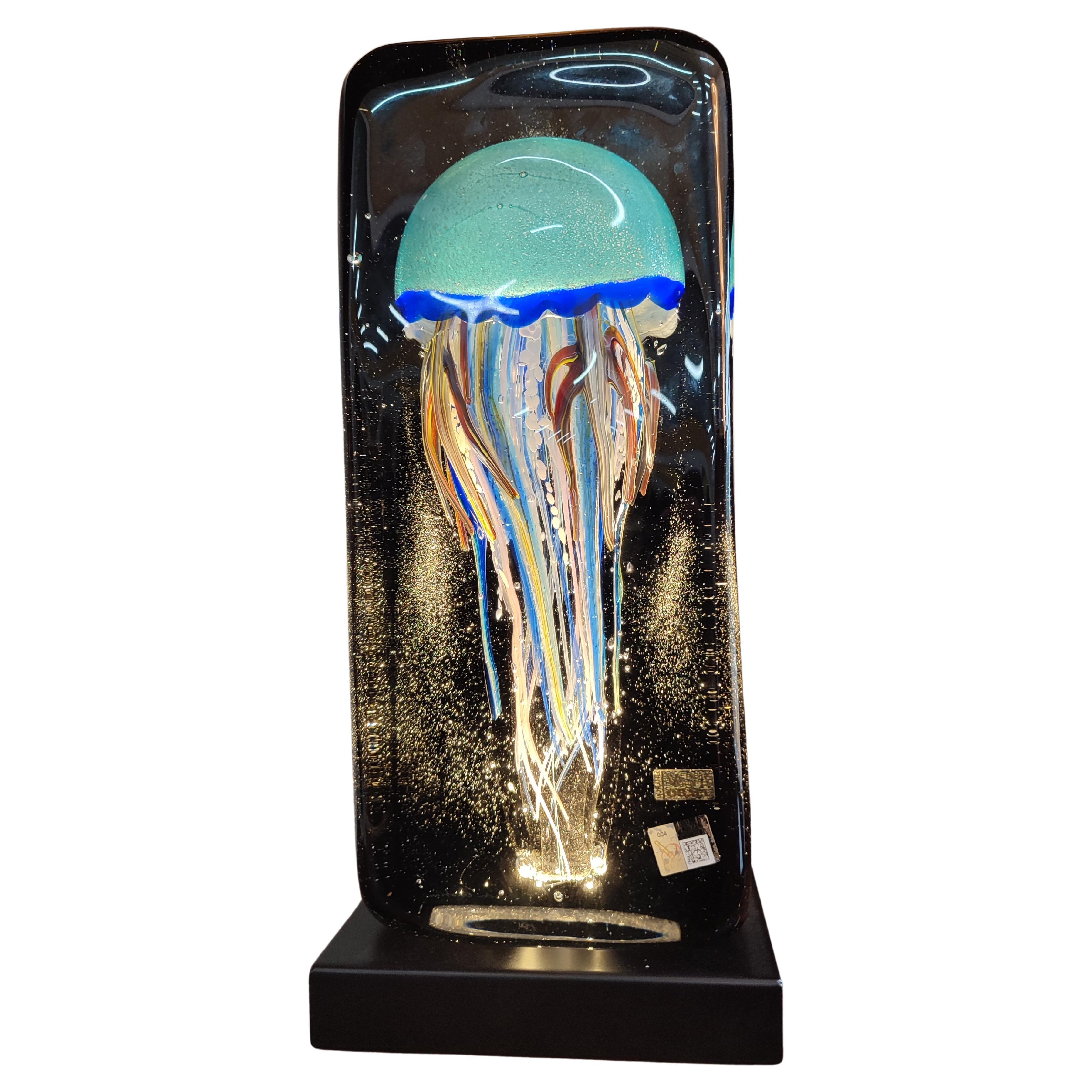 Lamp depicting jellyfish For Sale