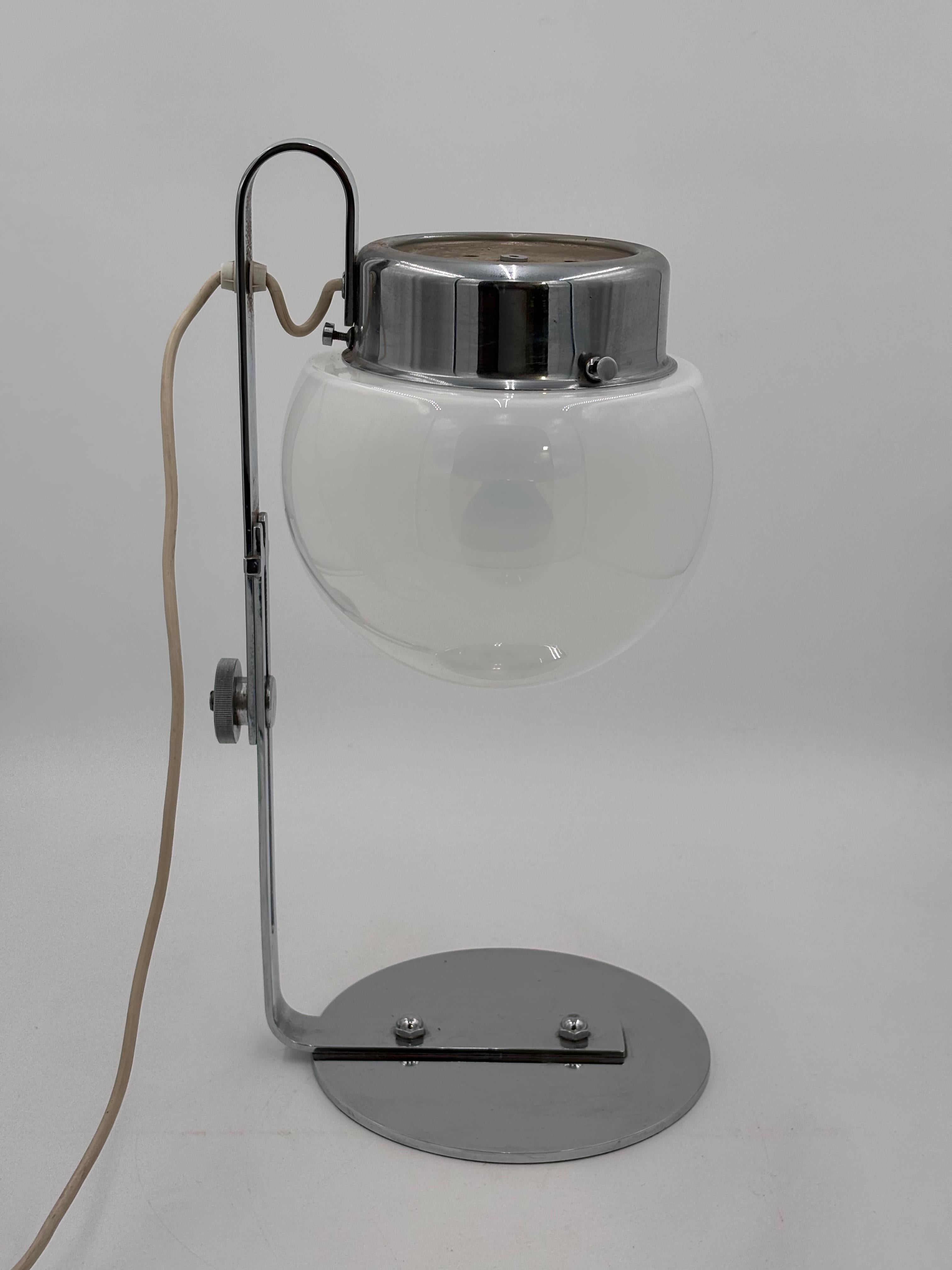 Italian Adjustable Lamp Space Age Steel Chrome 1970's Design For Sale