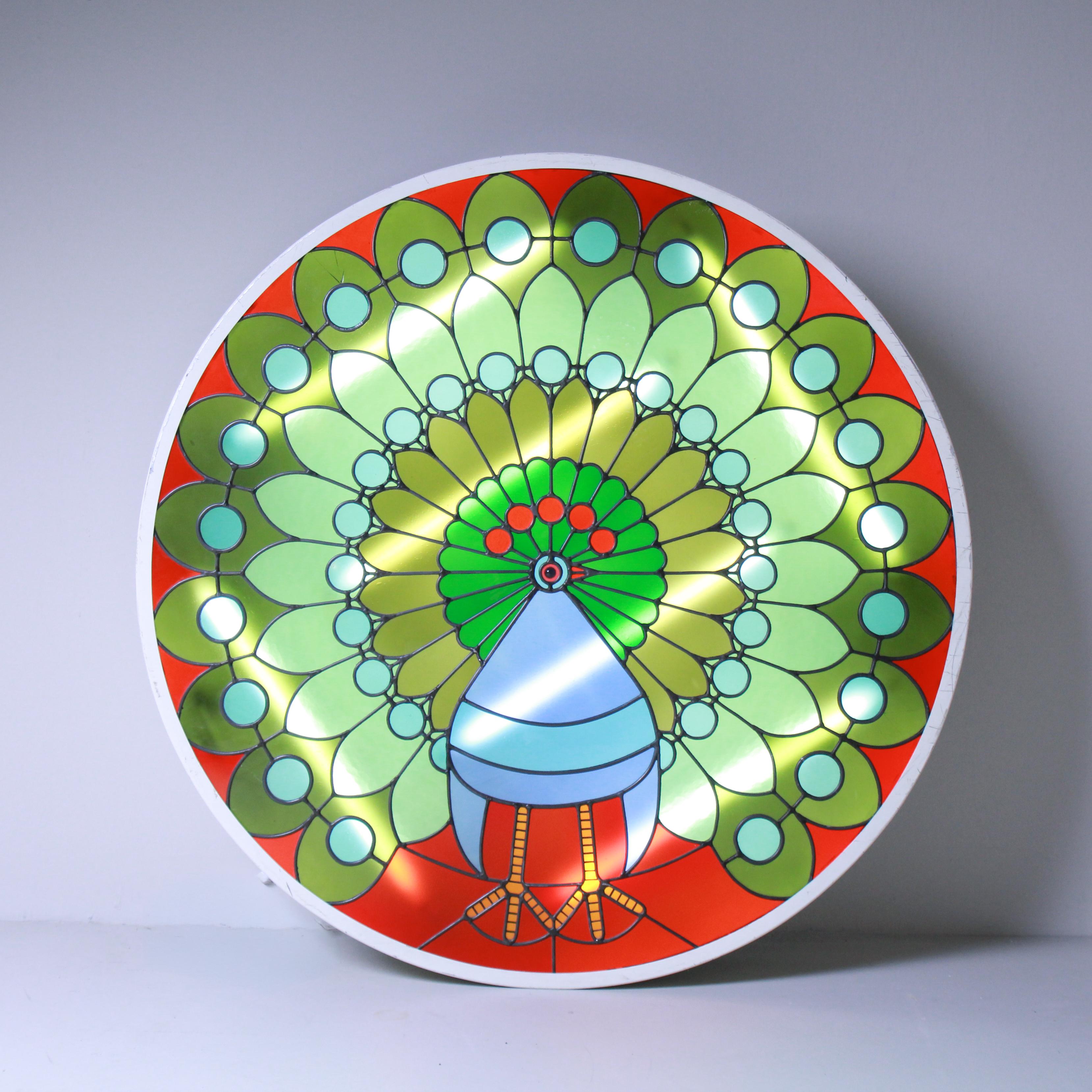 Lampe - Rosette, illustration avec des graphiques naturels, 1970 Bon état à Milano, Lombardia