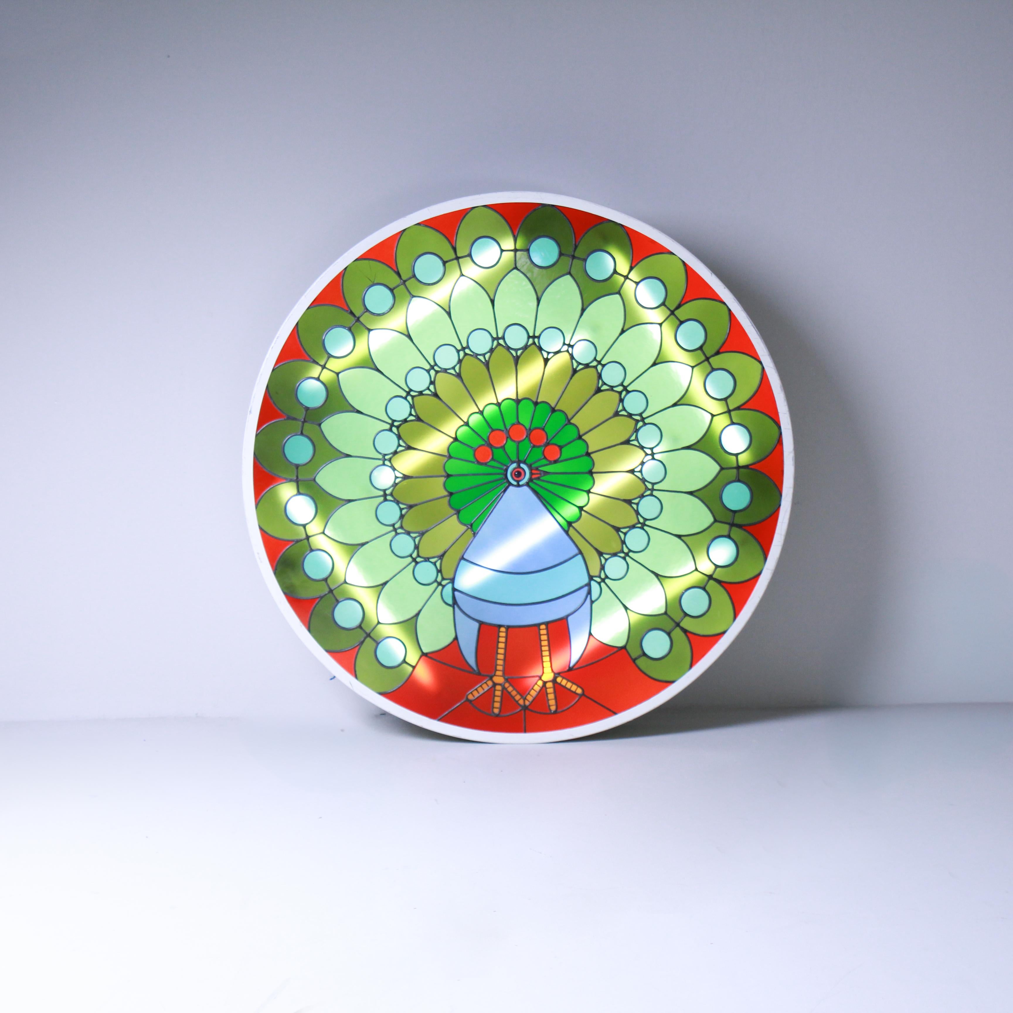 Fin du 20e siècle Lampe - Rosette, illustration avec des graphiques naturels, 1970