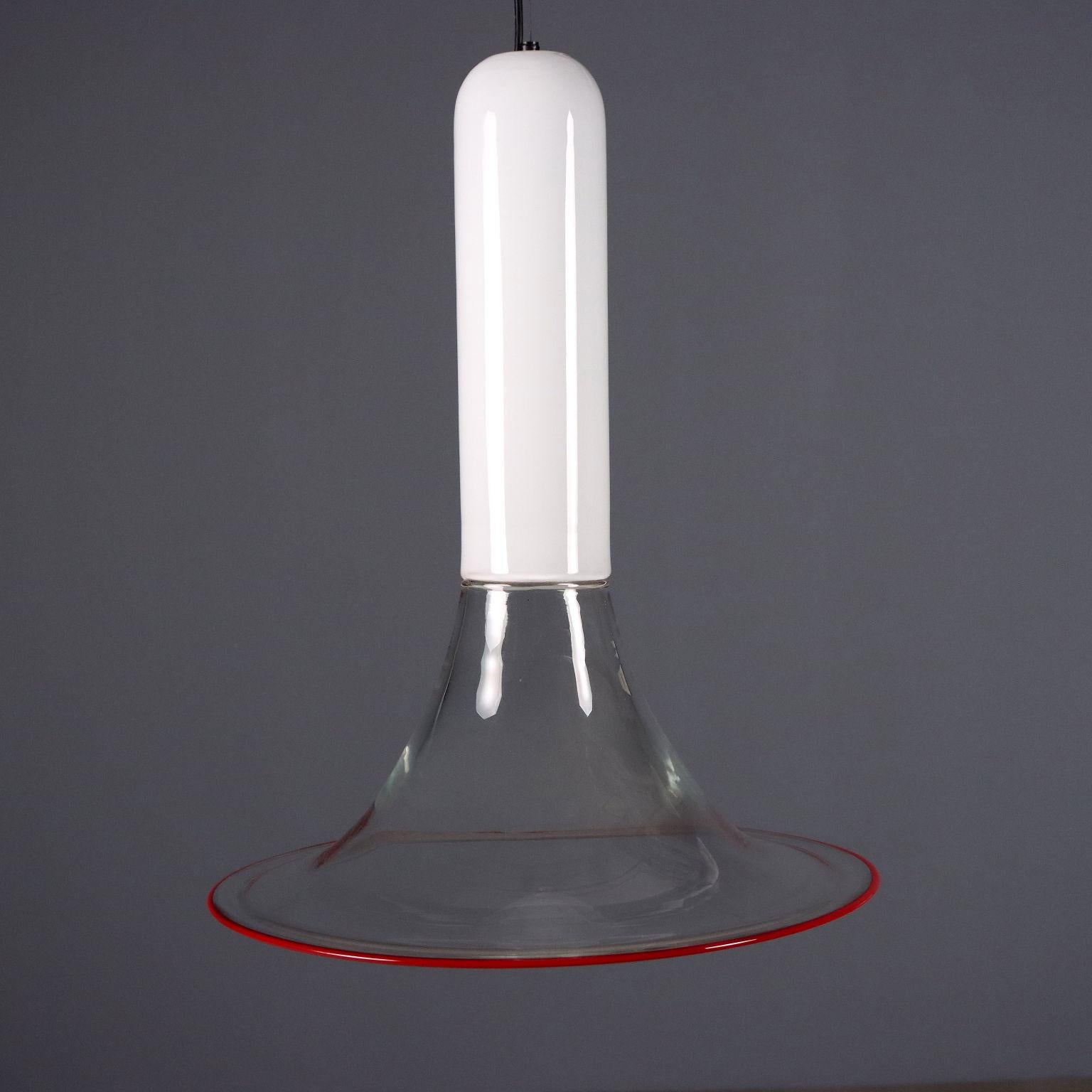 Murano Glass 'Samanta' lamp by Roberto Pamio for Leucos 1970s For Sale