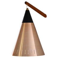 Scandinavian lamp with teak arm
