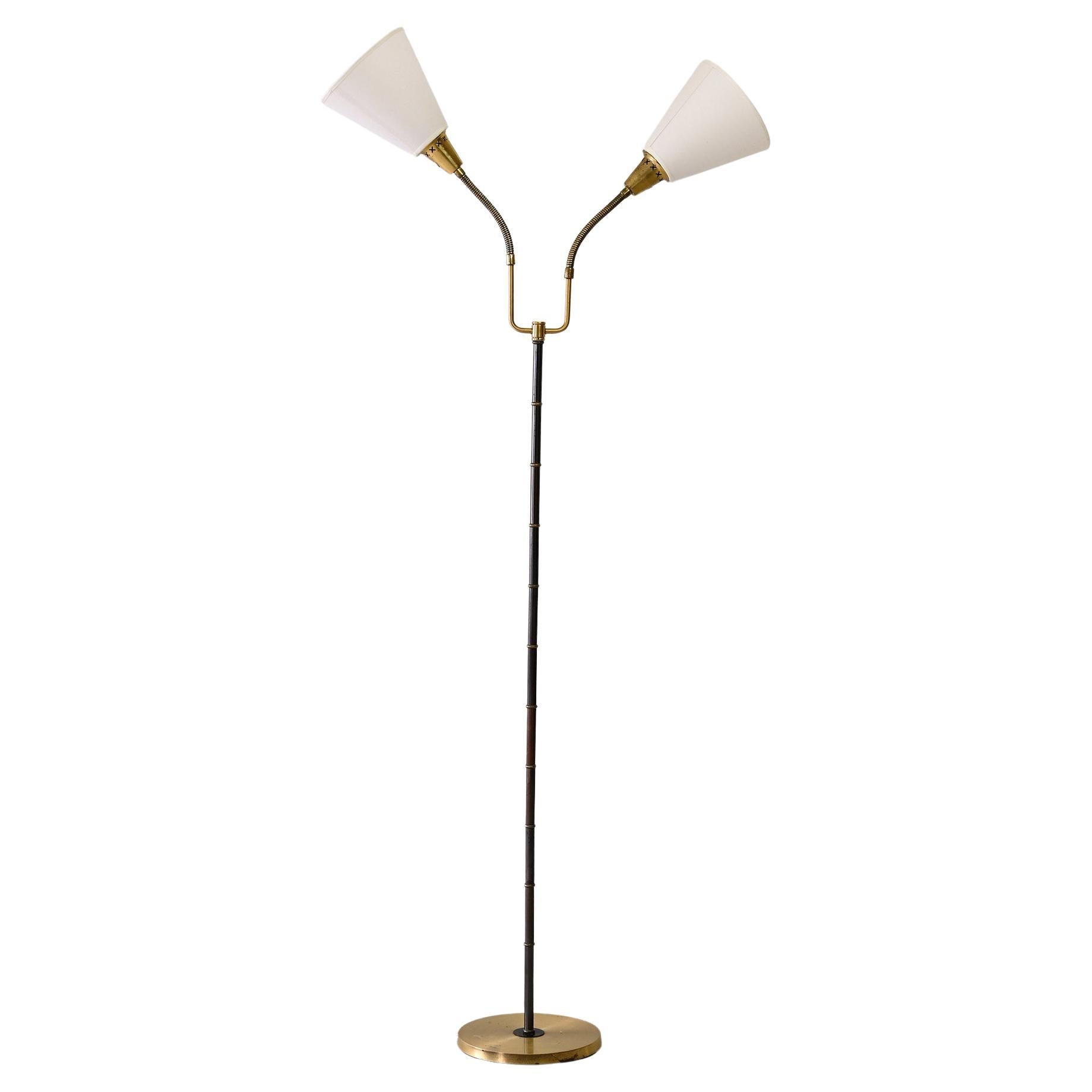 Scandinavian vintage lamp with two adjustable arms For Sale