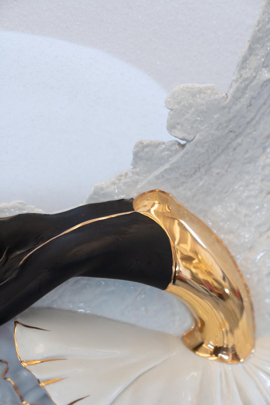 Lampe sculpture danseuse de Carpiè en verre de Murano, céramique/porcelaine en vente 3