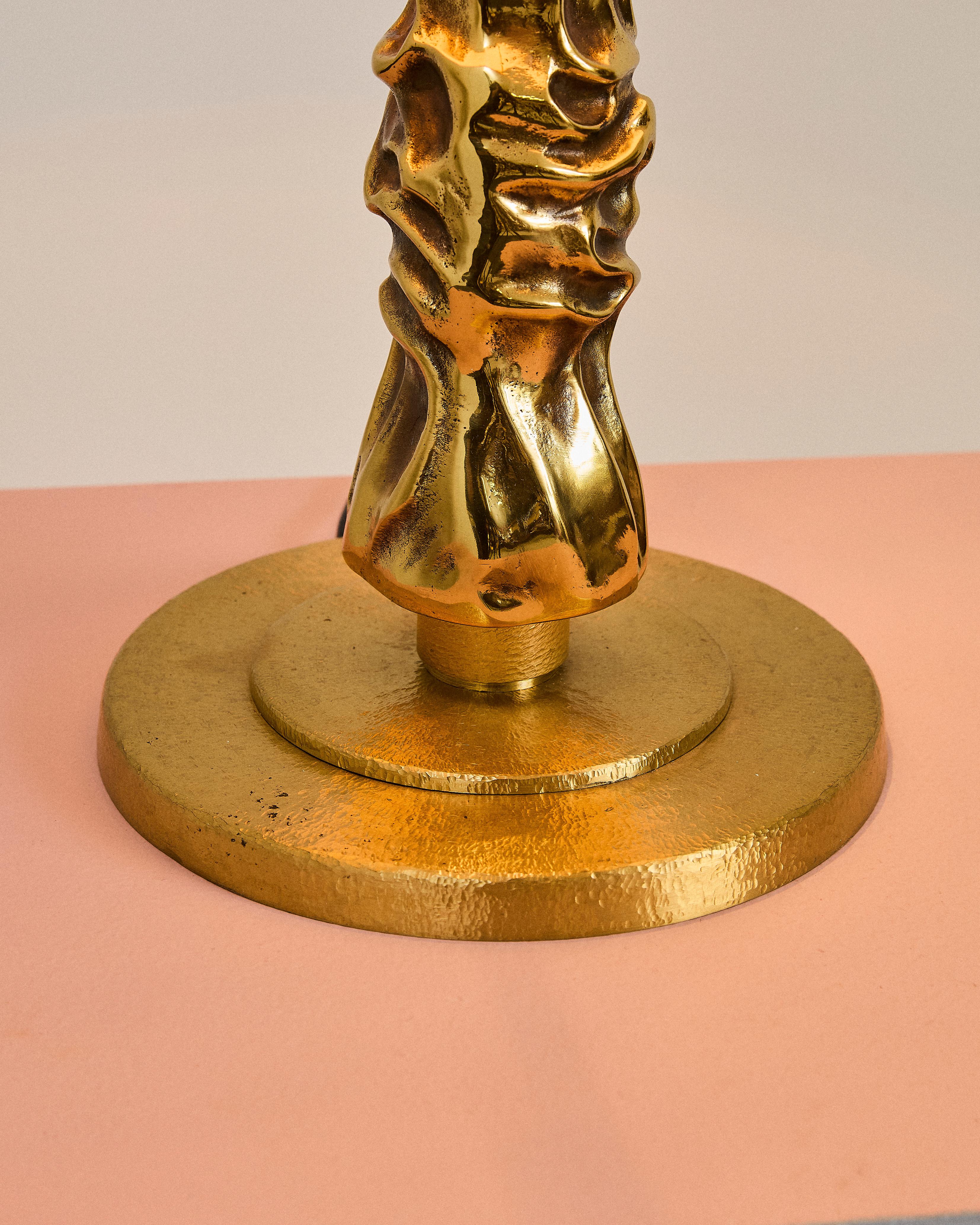 Mid-Century Modern Lampe-sculpture en bronze de Luciano Frigerio, 1970 en vente