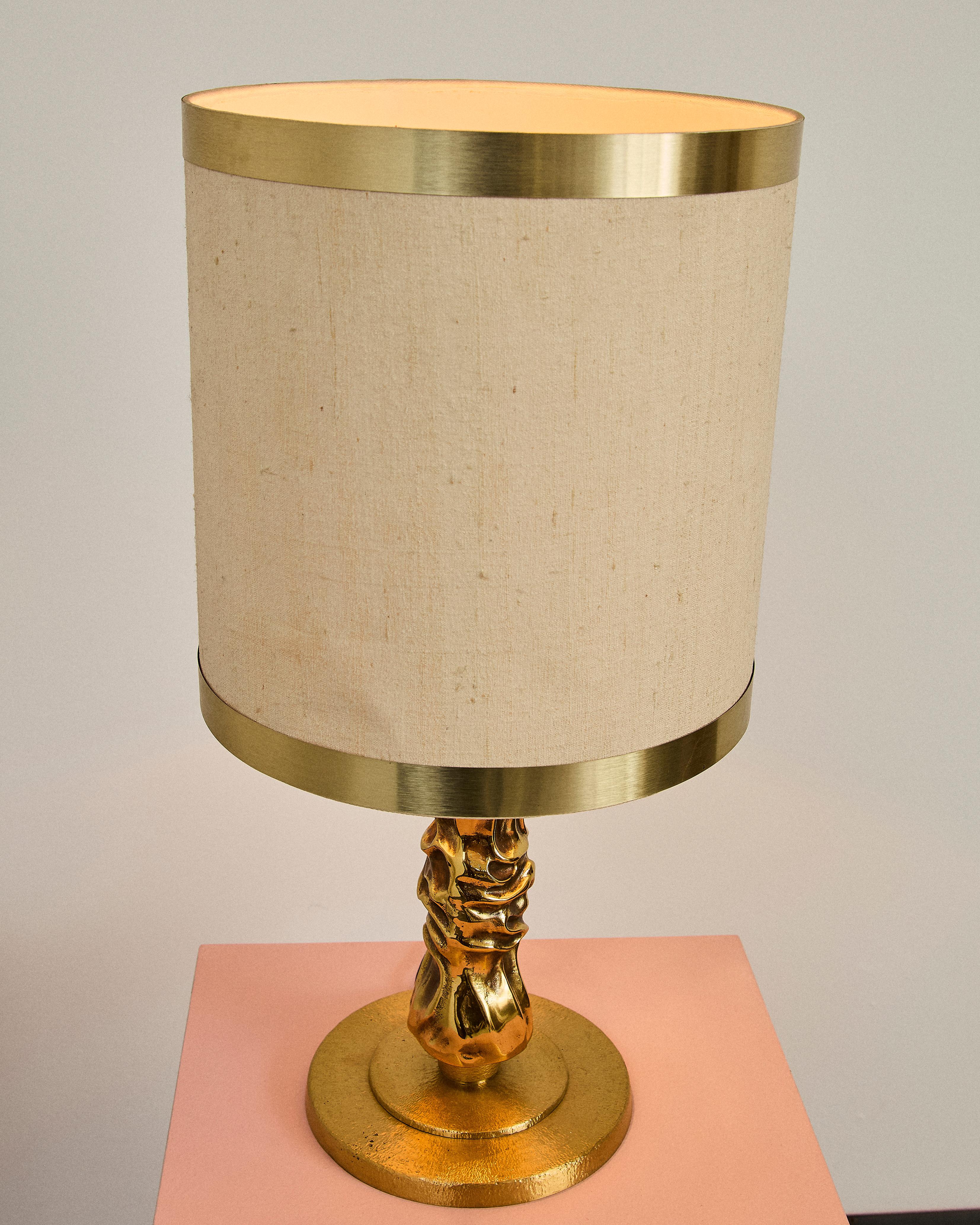 Italian Lampe-sculpture en bronze de Luciano Frigerio, 1970 en vente