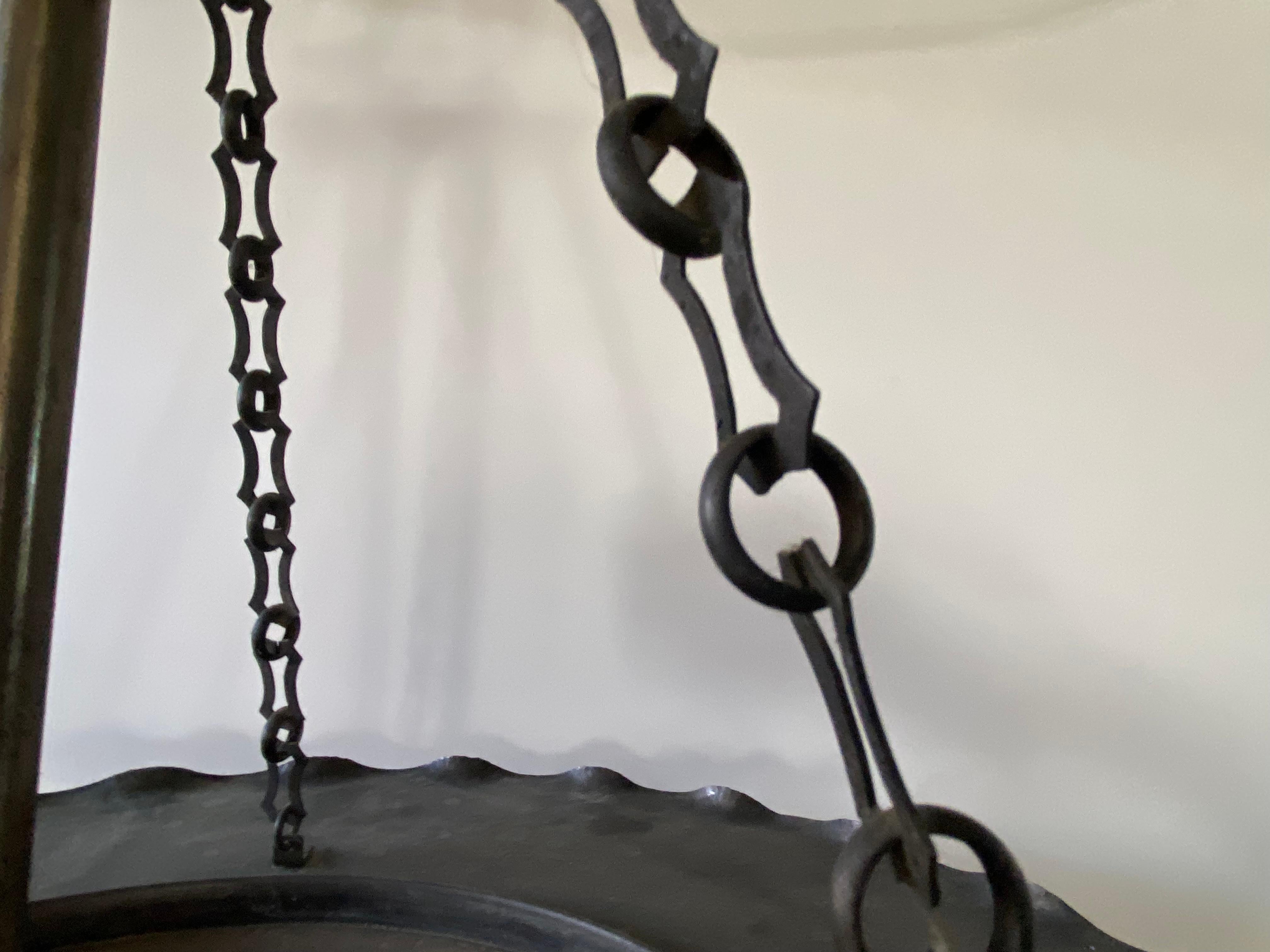 Lampada Secessionista in Ottone con Bacchette di Vetro, Austria, Inizio XX secol in vendita 10