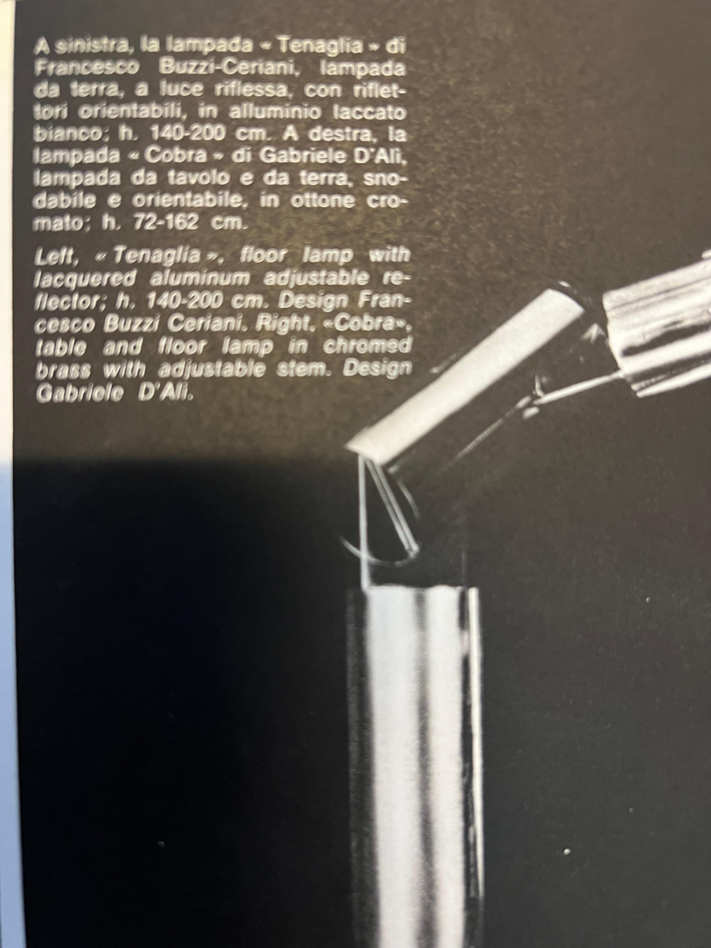 Lampe articulée à lumière variable - Gabriele D'Ali pour Francesconi - Italie - années 60 en vente 8