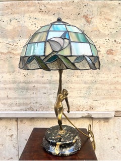 Lampada Tiffany con coppa Multicolor