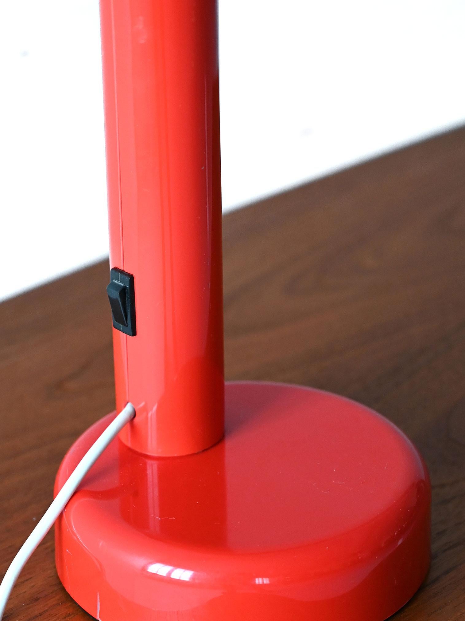 Scandinavian Modern Red Tuben Lamp by Anders Pehrson
