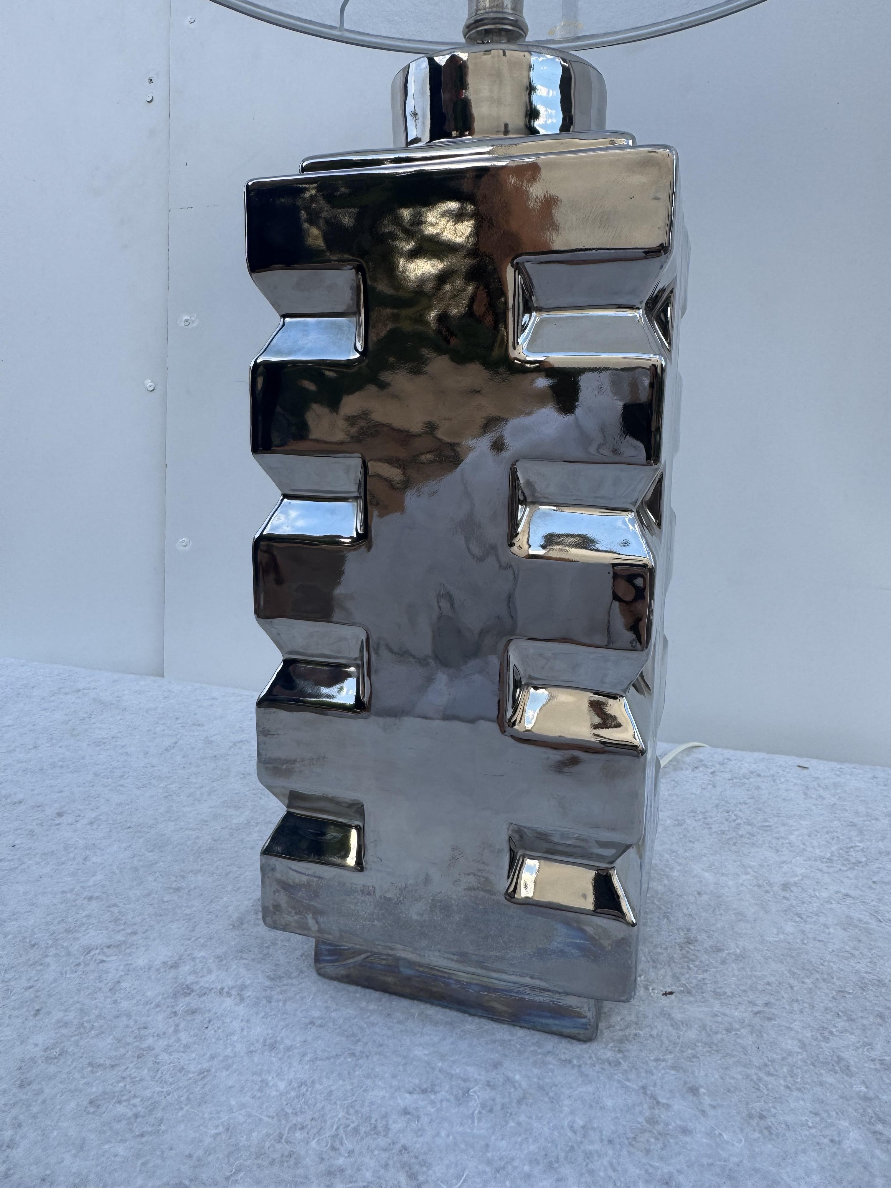 Lampada Ugo Zaccagnini in Keramik, 60 Jahre (Moderne der Mitte des Jahrhunderts) im Angebot