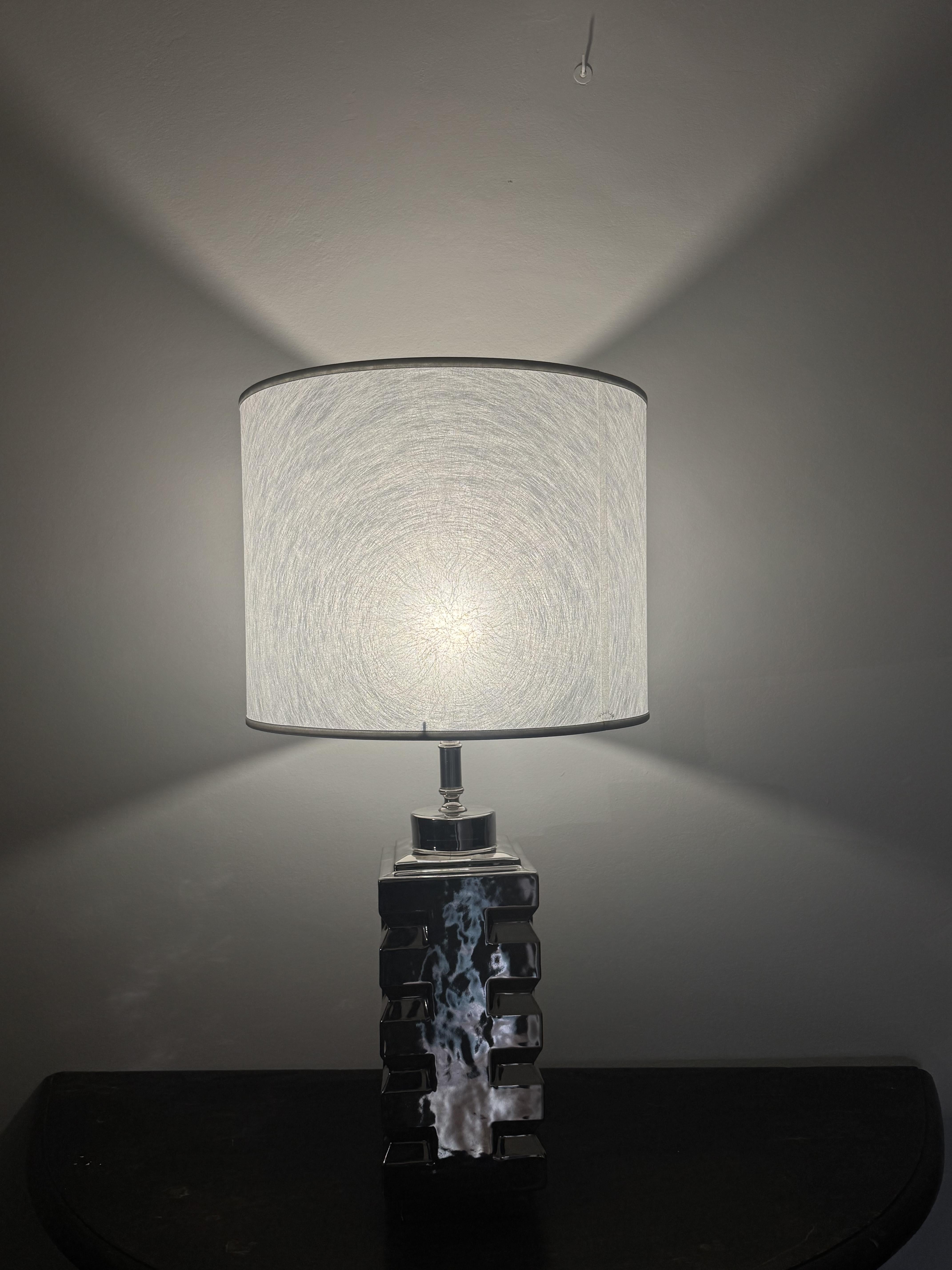 Lampada Ugo Zaccagnini in Keramik, 60 Jahre (Metall) im Angebot