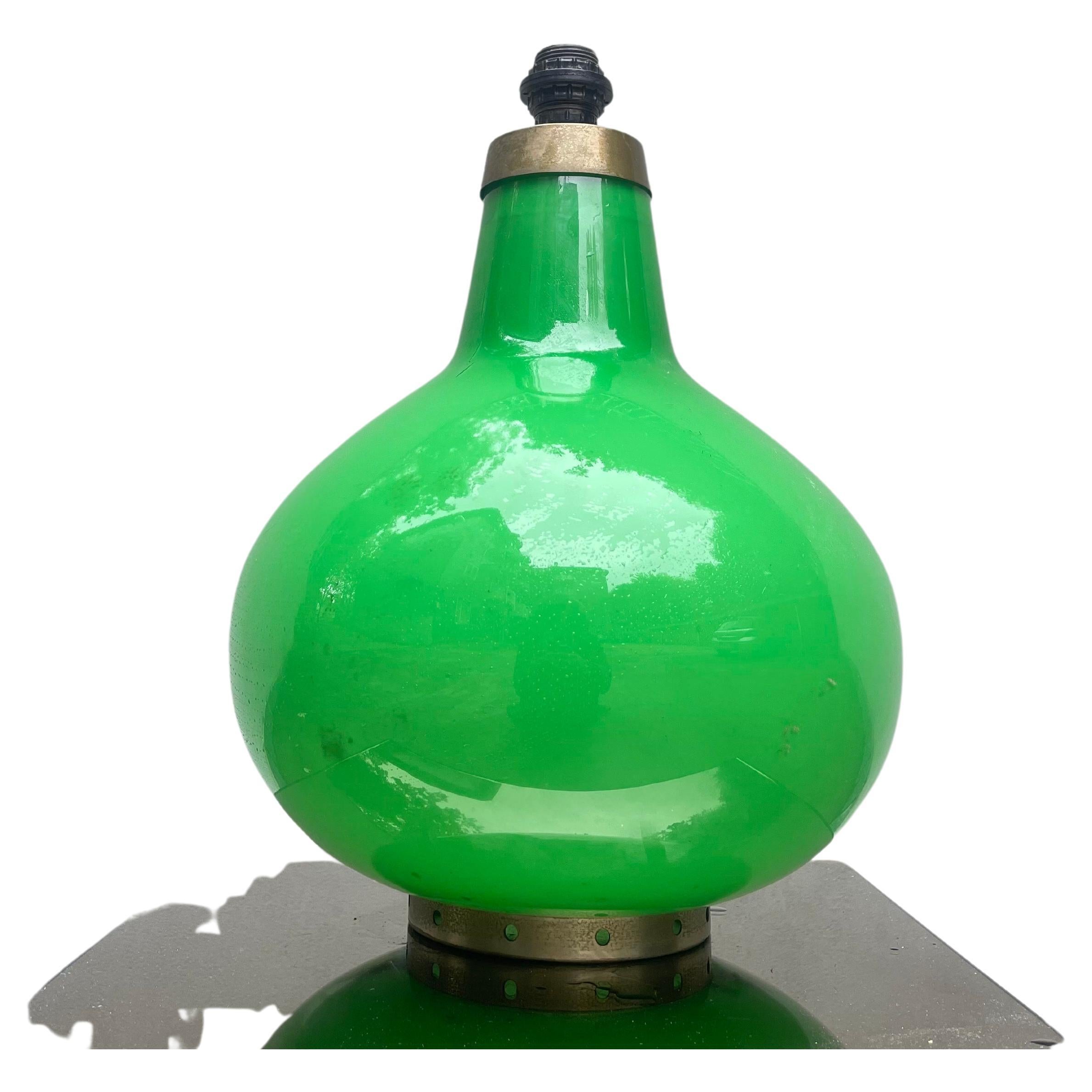 Lampada Verde Vetro di Murano, Design, 1960, Murano, Murano Glass Lamp