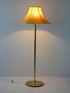 Vintage lamp with yellow lampshade