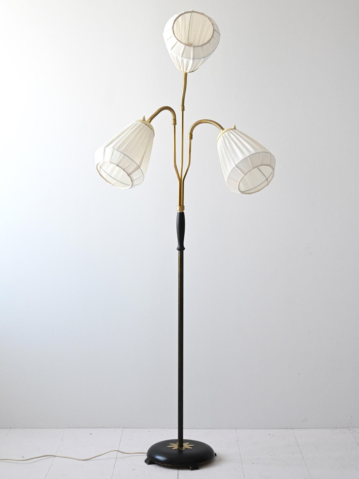 Scandinavian Modern Vintage lamp with three points of light For Sale