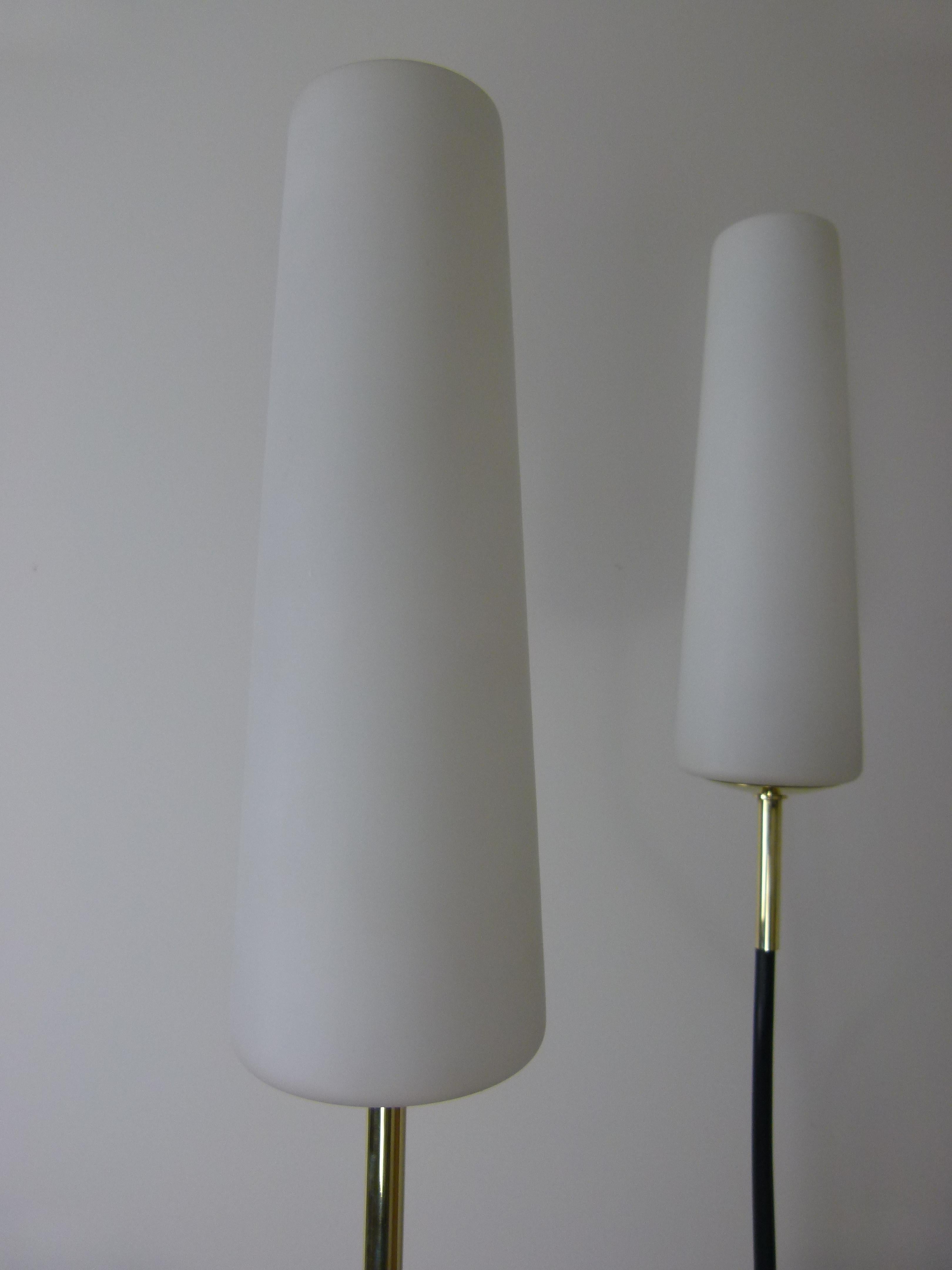 1950s Floor Lamp with Three Lighted Arms by Maison Lunel 5