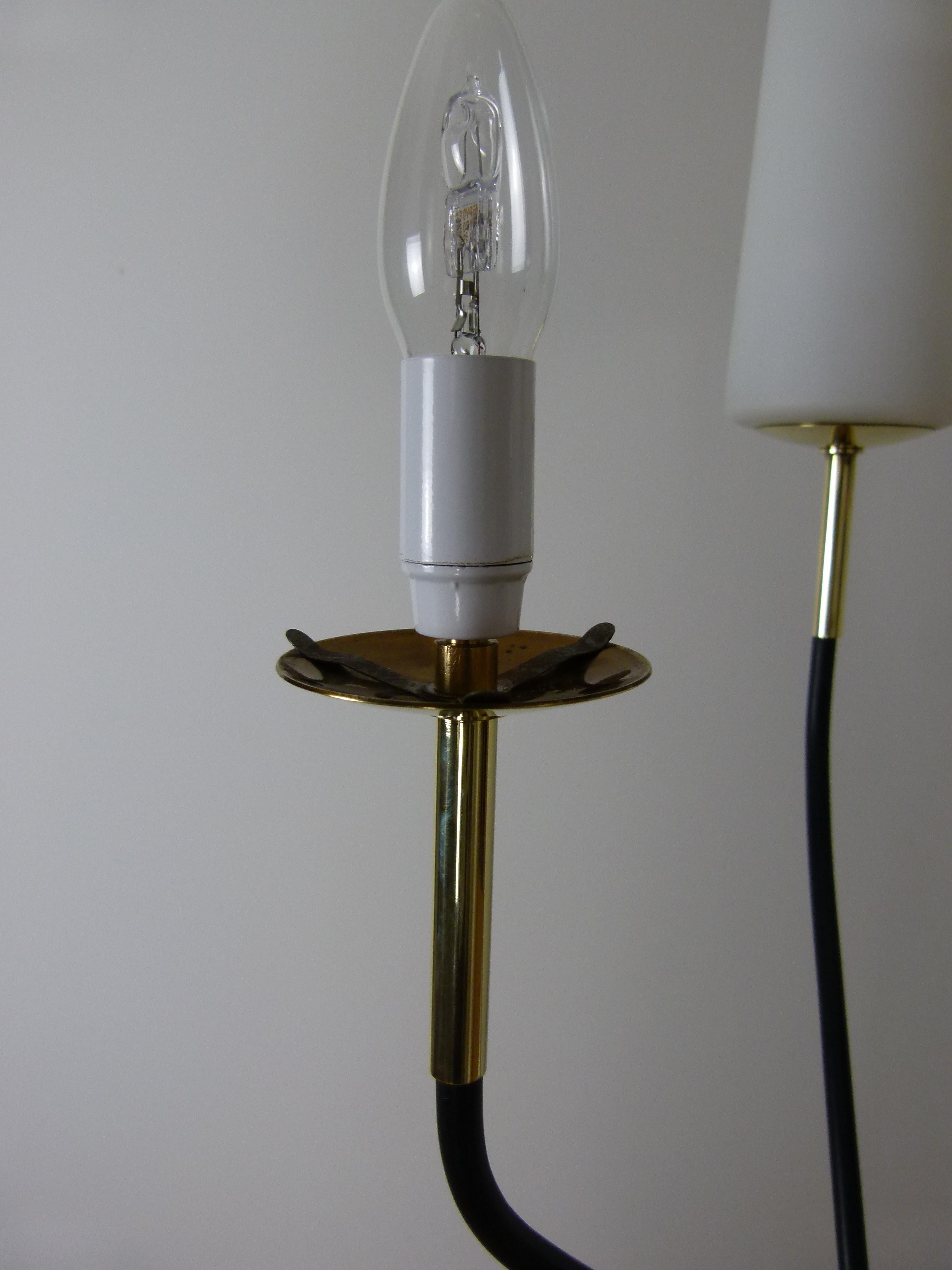 1950s Floor Lamp with Three Lighted Arms by Maison Lunel 7