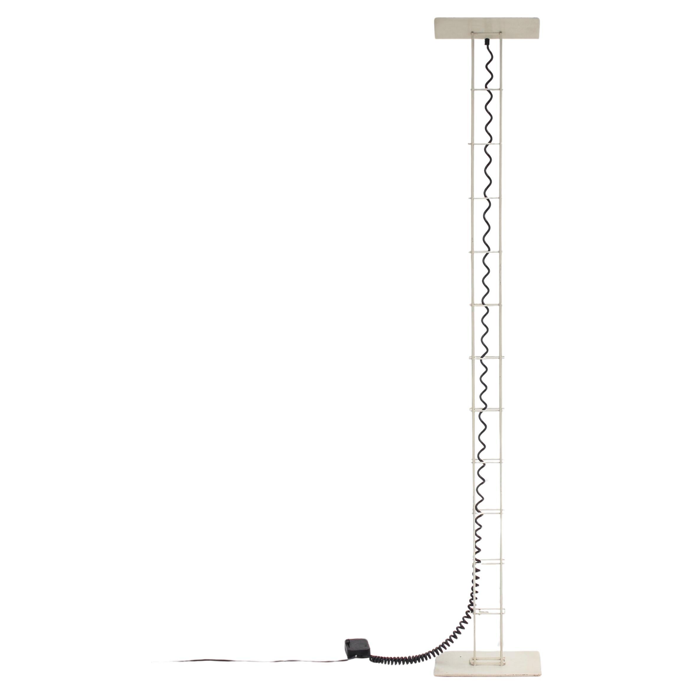 Lampadaire blanc Arelux – Italie, années 1980