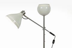 Lampadaire Blanc Stilux, Italie, 1960