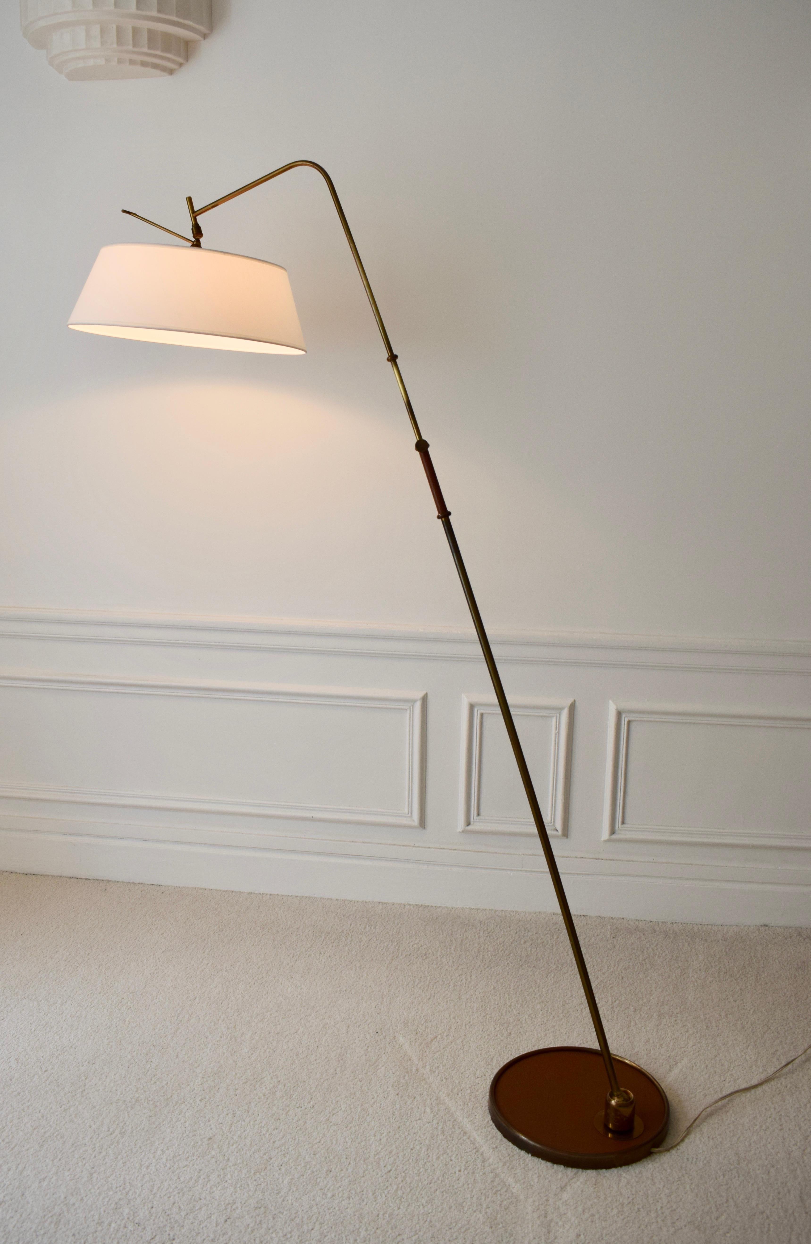 Mid-Century Modern Lampadaire Orientable Lunel, France, 1950 For Sale