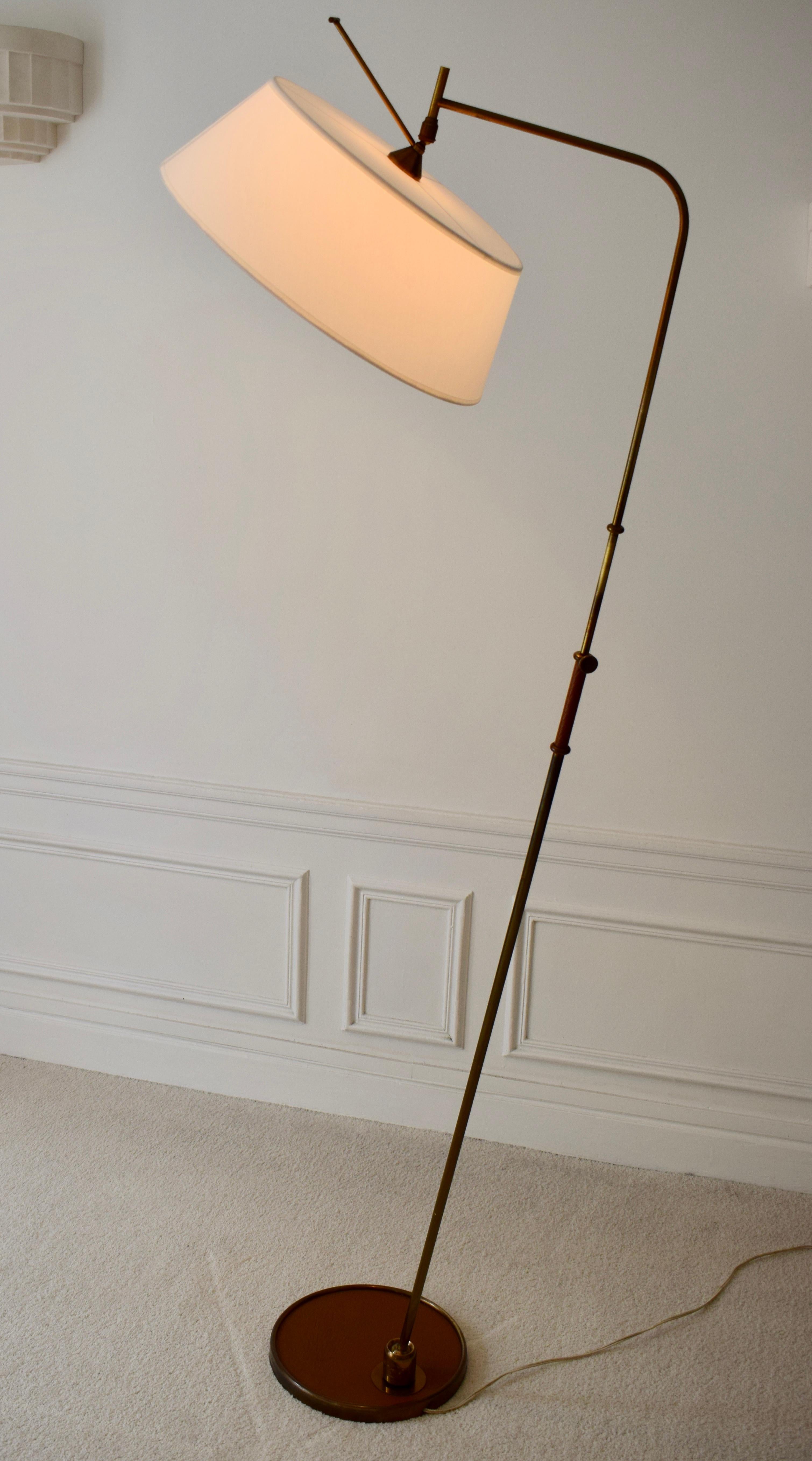 French Lampadaire Orientable Lunel, France, 1950 For Sale