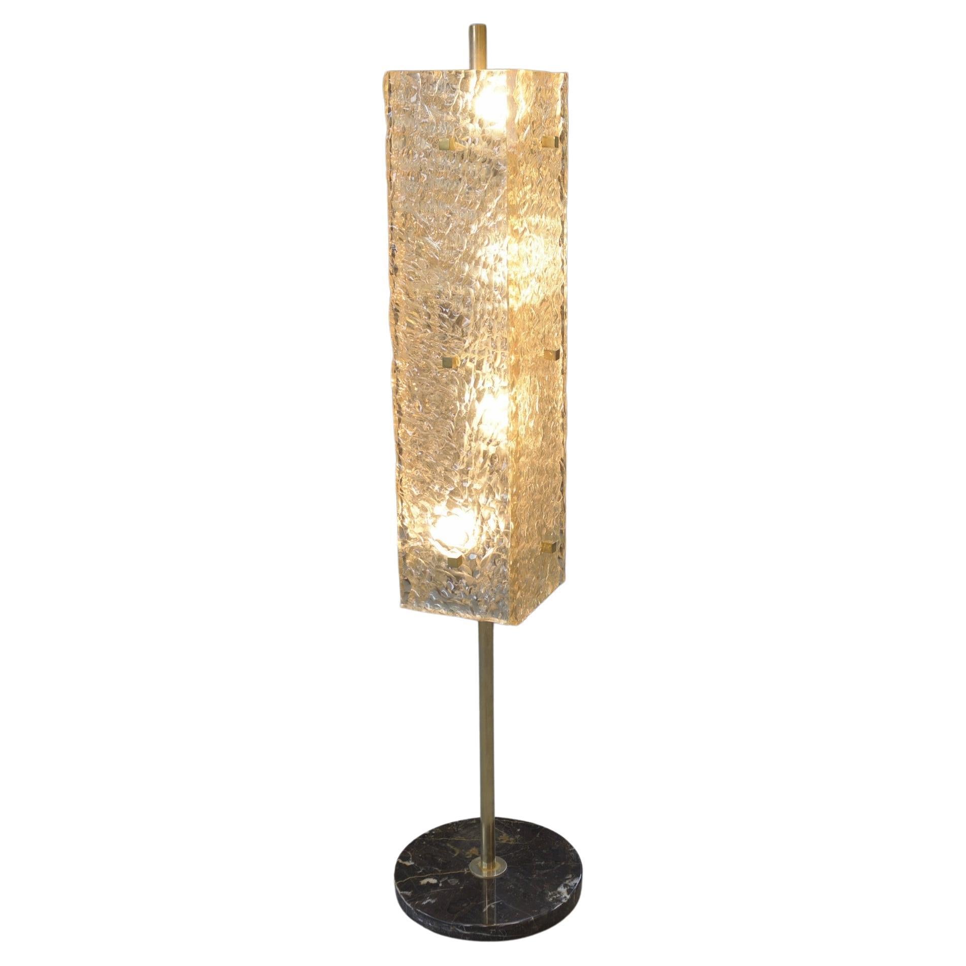 Lampadaire par Pierre Disderot pour Dallux résine et marbre 1960's en vente
