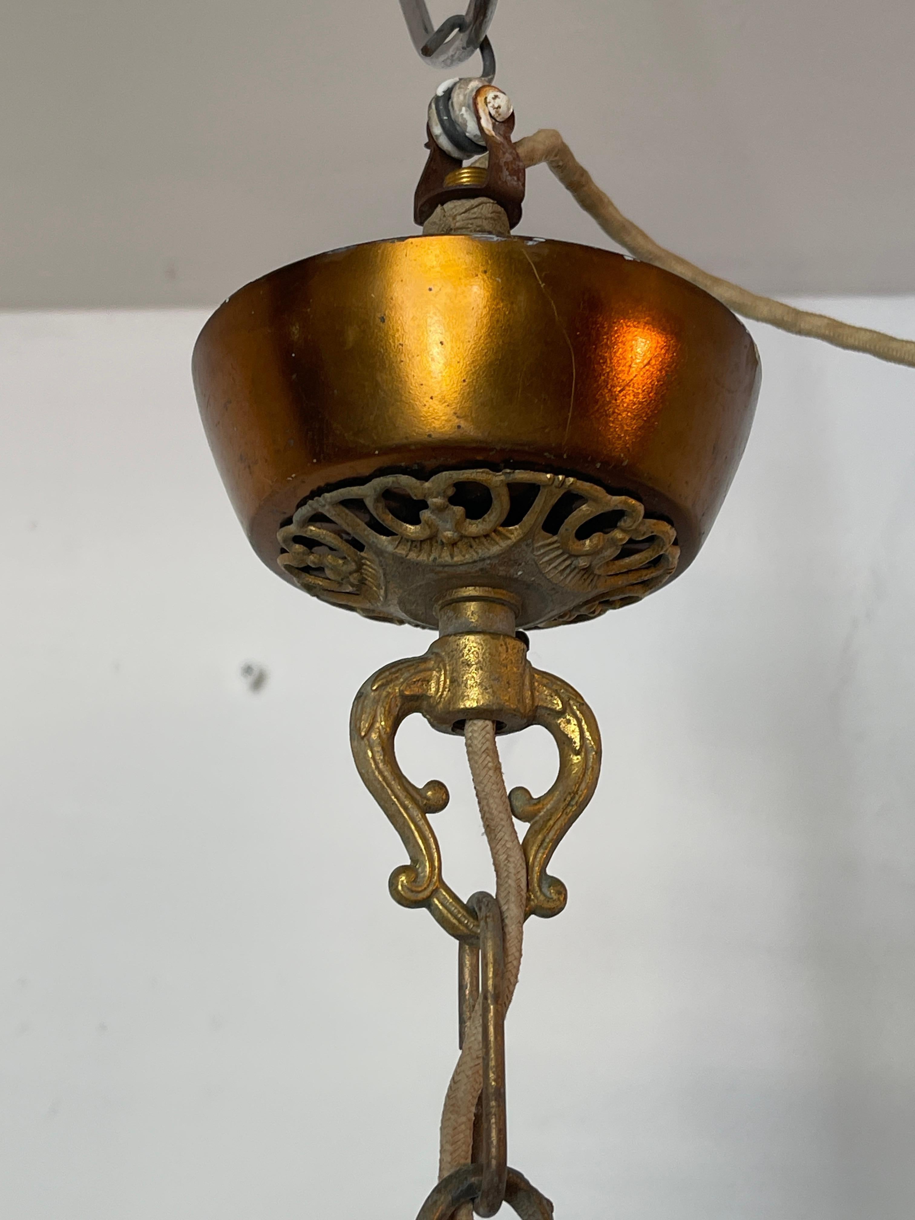Lampadario a bracci e cristallo vintage anni '50 italian en venta 3