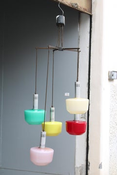 Vistosi Cascade Chandelier Murano Glass 1950s Italy