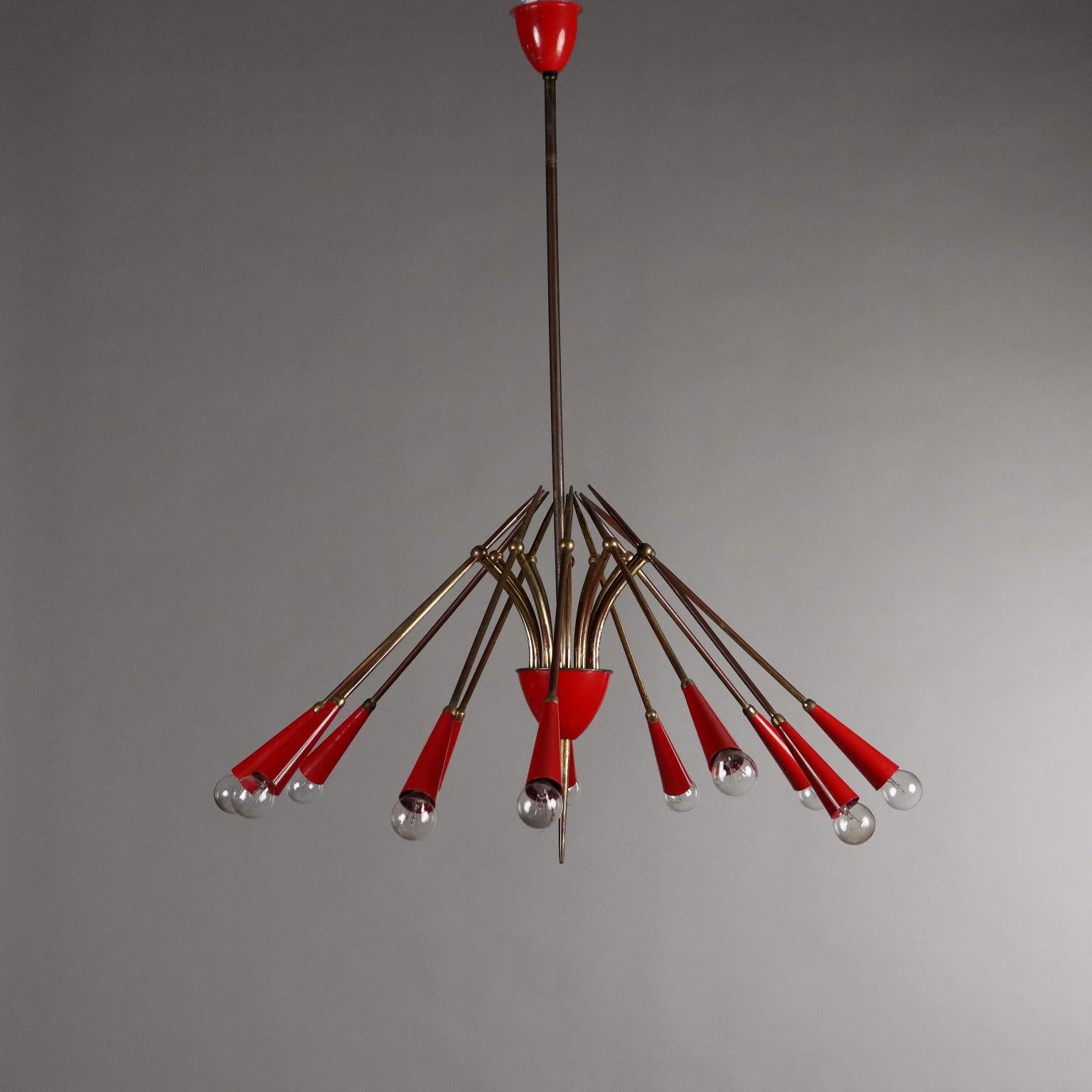 Fifties Twelve-Light Chandelier For Sale 2