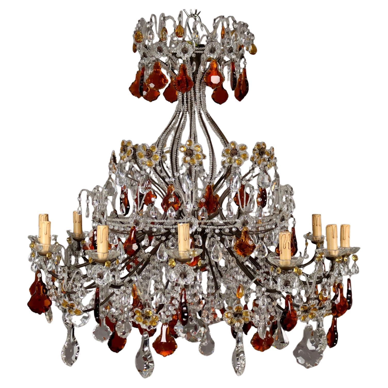 Twelve-Light Chandelier Italy Early 20th Century